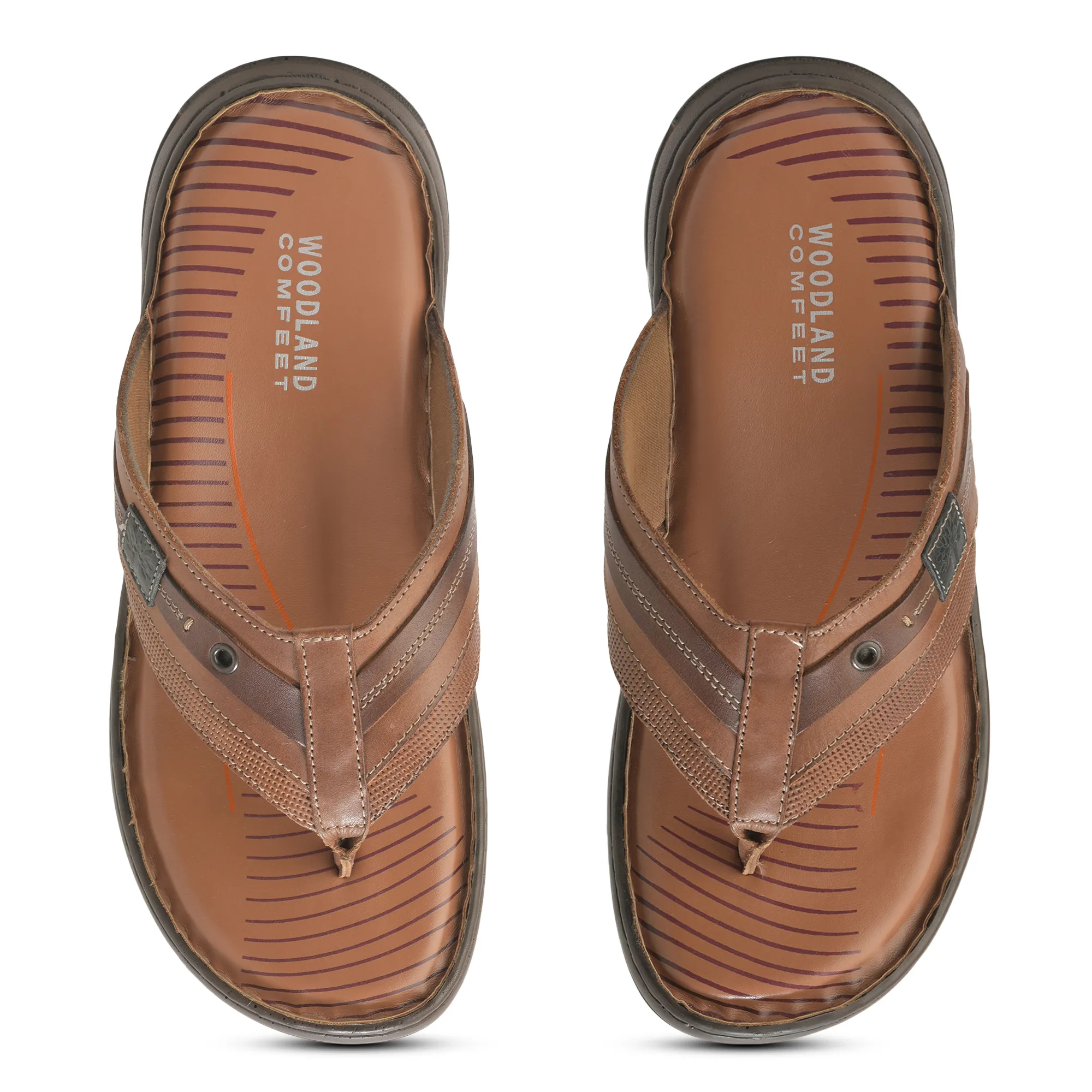 Woodland Men’s Tan Classic Ease Slippers - Thumbnail 5