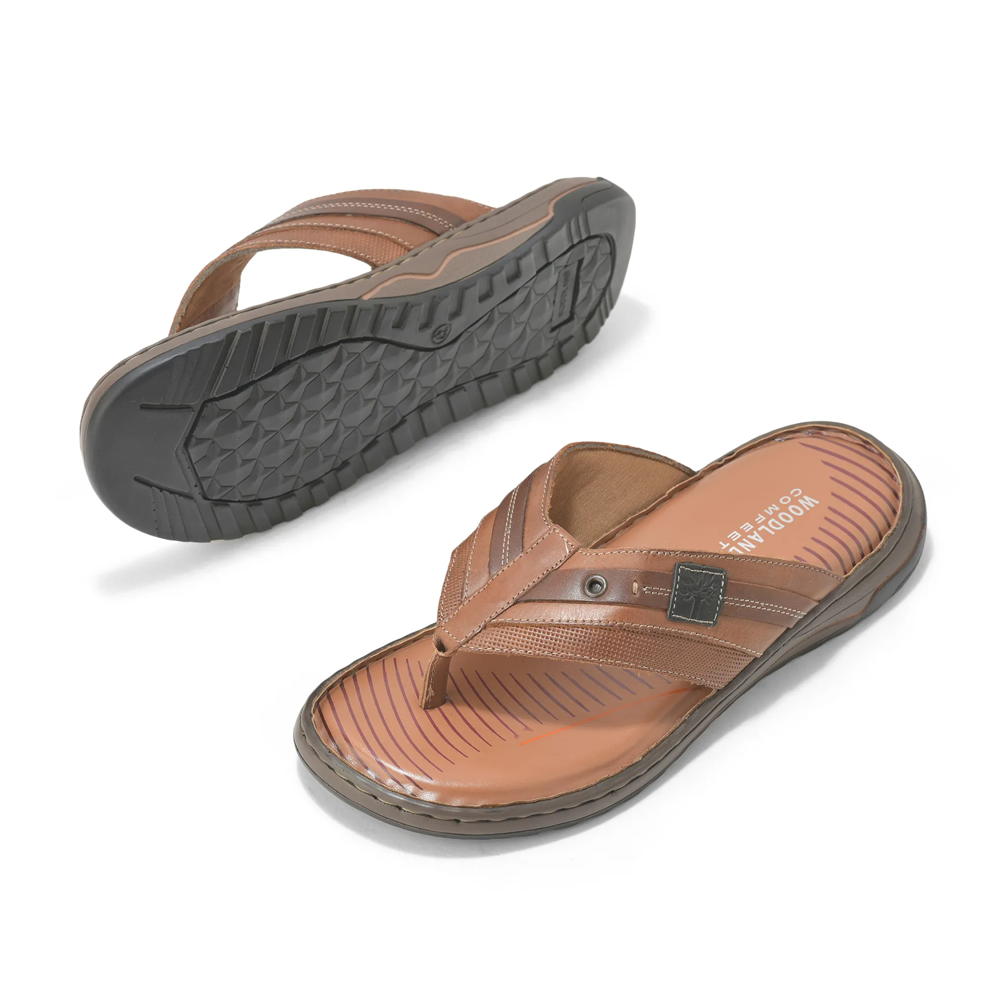 Woodland Men’s Tan Classic Ease Slippers - Thumbnail 6