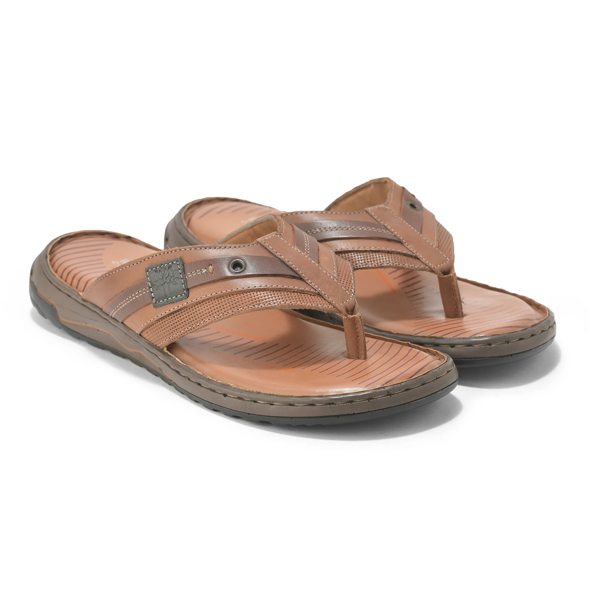 Woodland Men’s Tan Classic Ease Slippers - Thumbnail 8