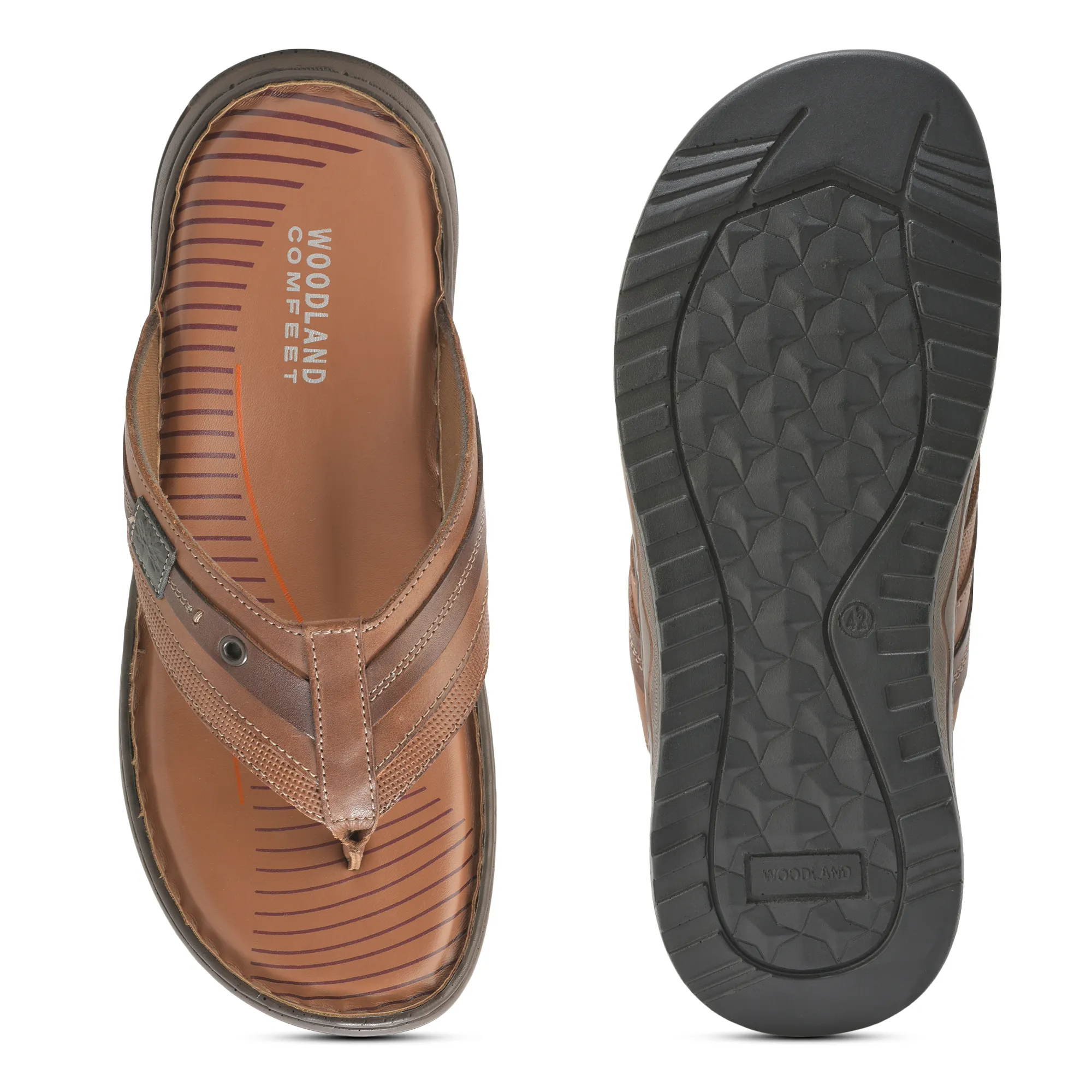 Woodland Men’s Tan Classic Ease Slippers - Thumbnail 9