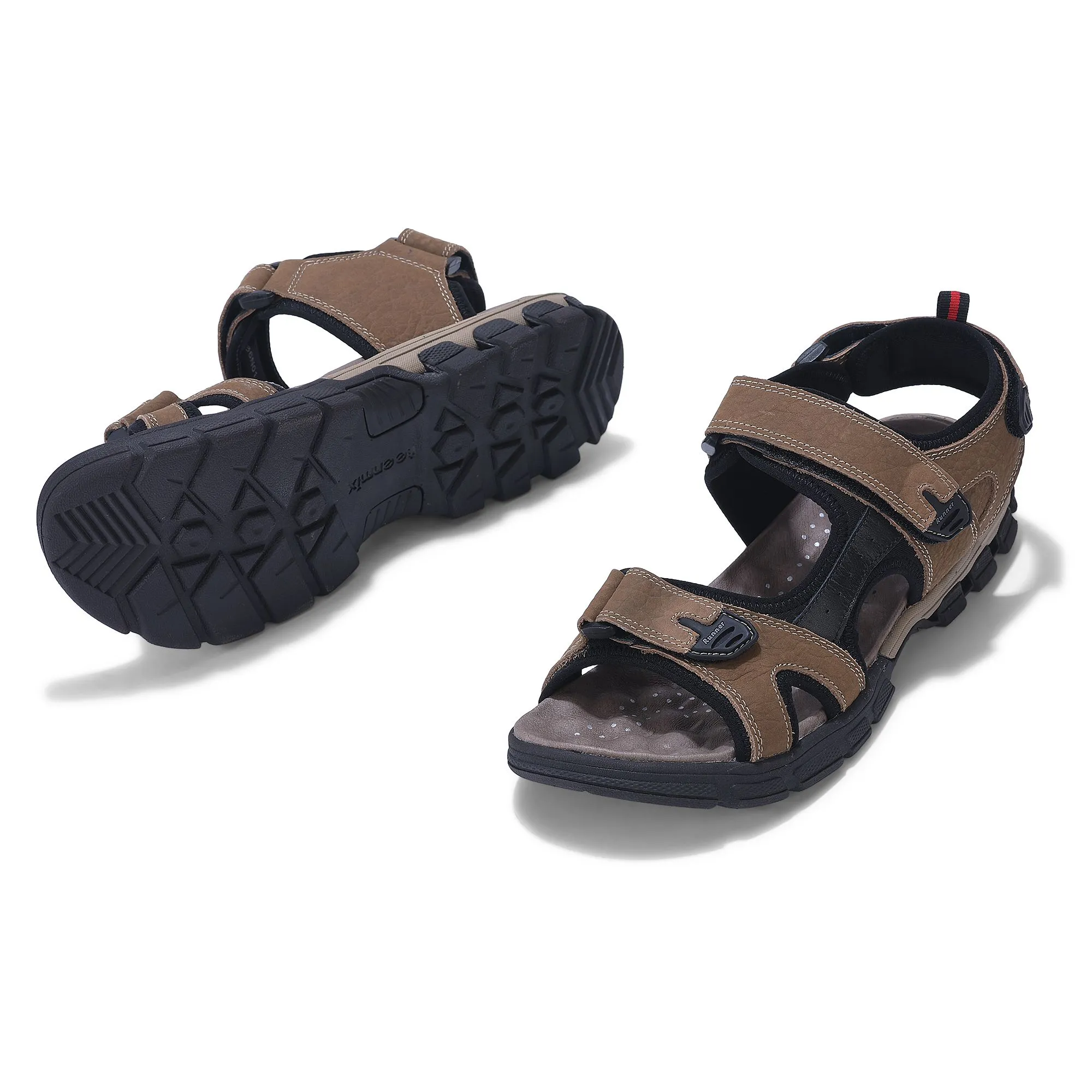 Brown sandal for men - Thumbnail 4