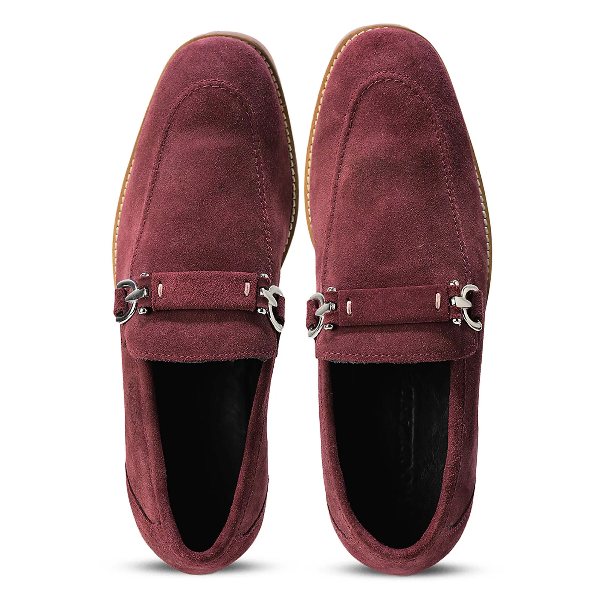 Cherry Split Finish Casual  Slip On Shoes For Men 5