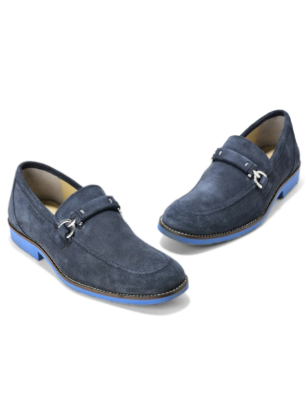 Navy Split Finish Casual  Slip On Shoes For Men 3