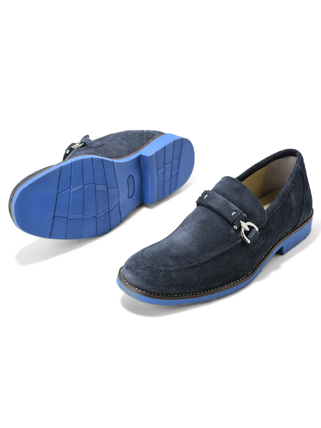 Navy Split Finish Casual  Slip On Shoes For Men 6