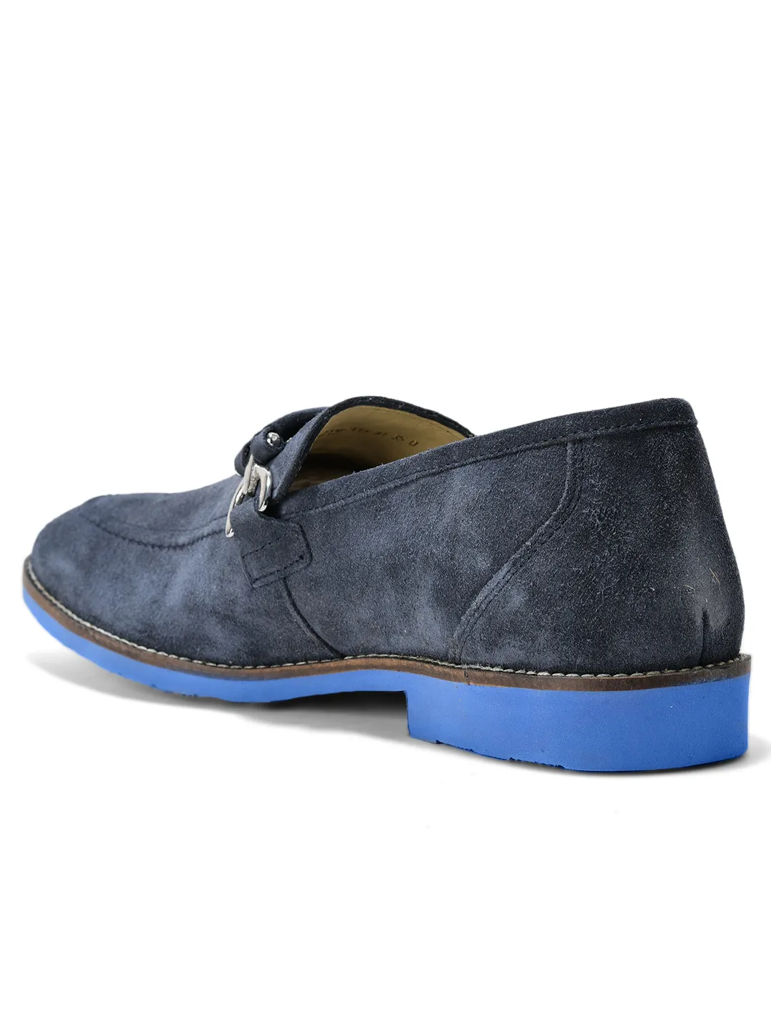 Navy Split Finish Casual  Slip On Shoes For Men 7