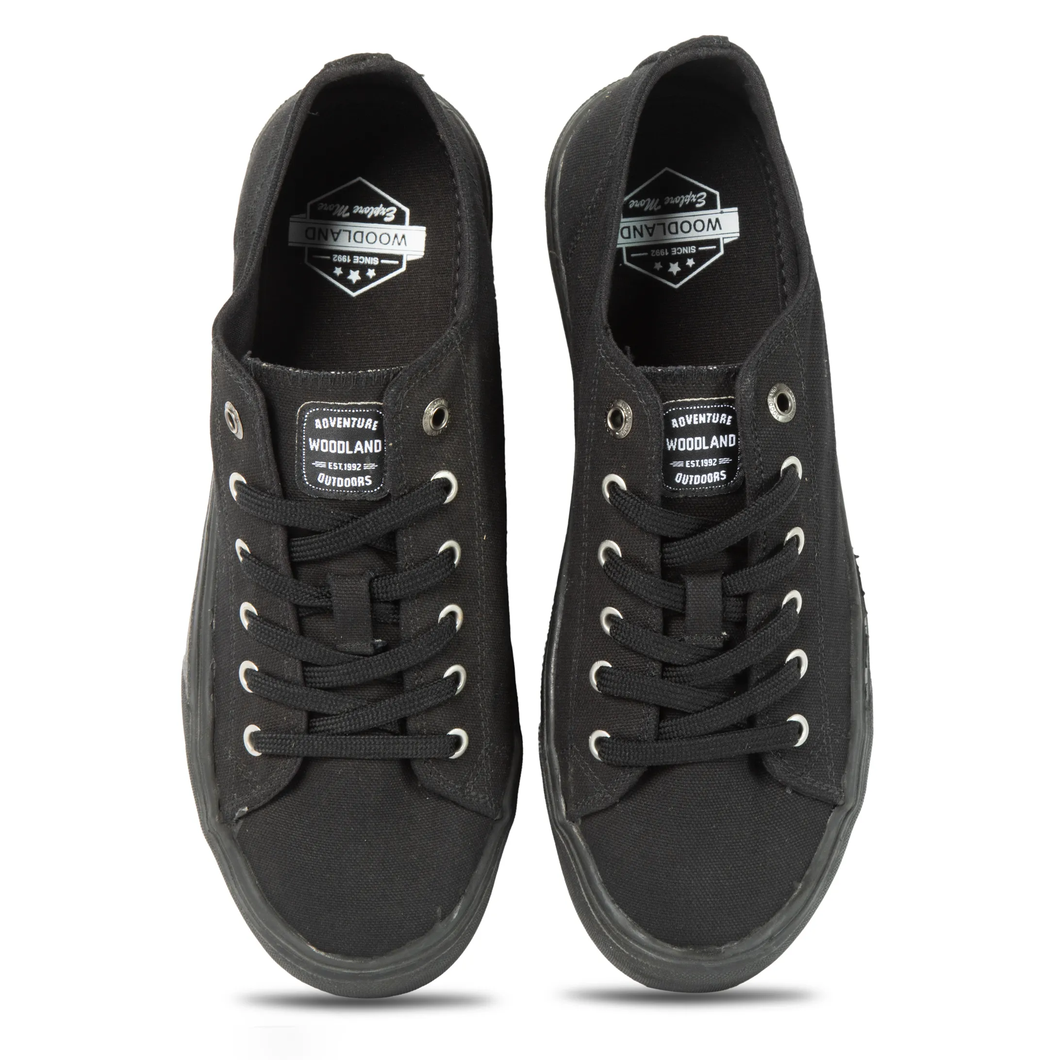 Woodland Black Canvas Everyday Lace Casuals - Thumbnail 6