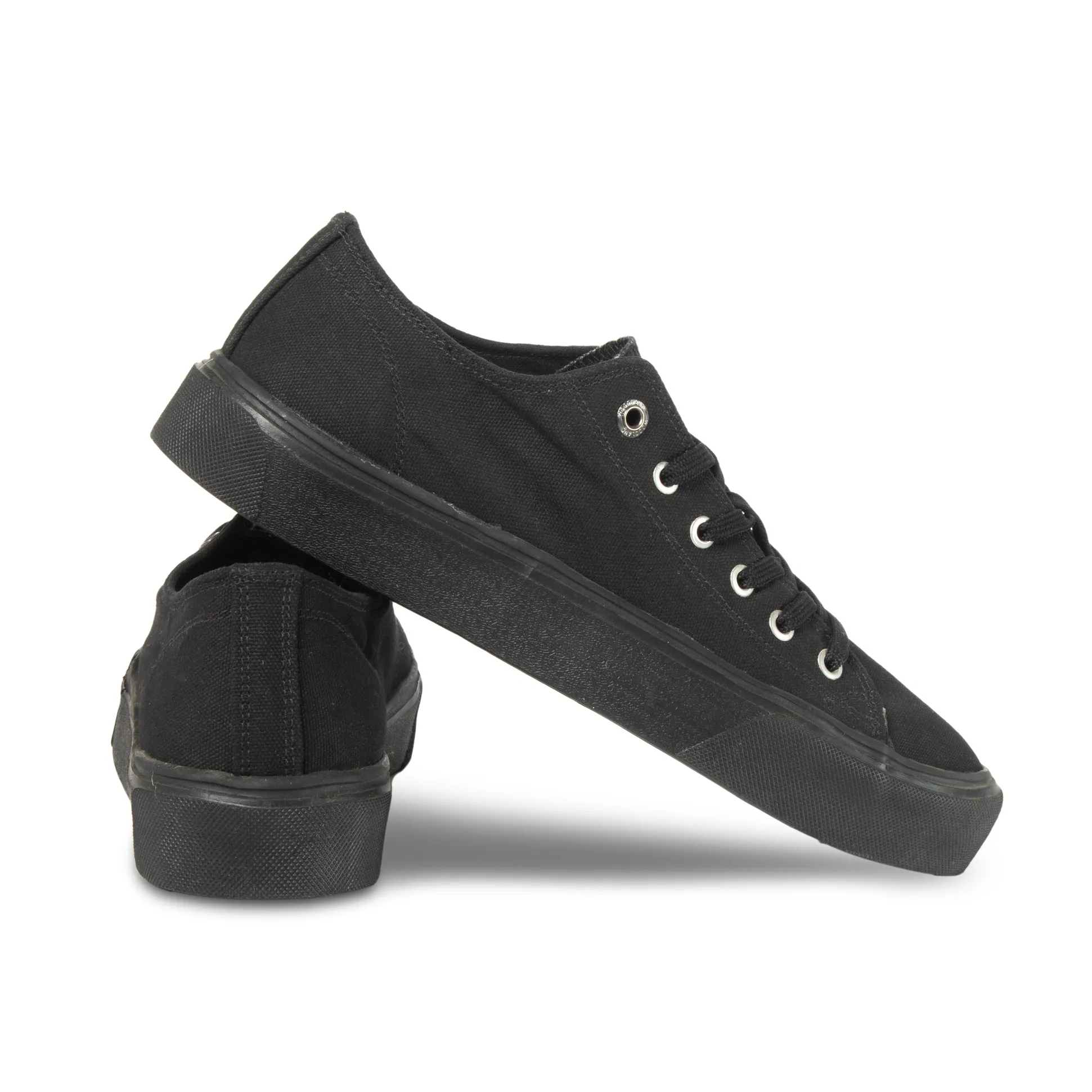 Woodland Black Canvas Everyday Lace Casuals - Thumbnail 10