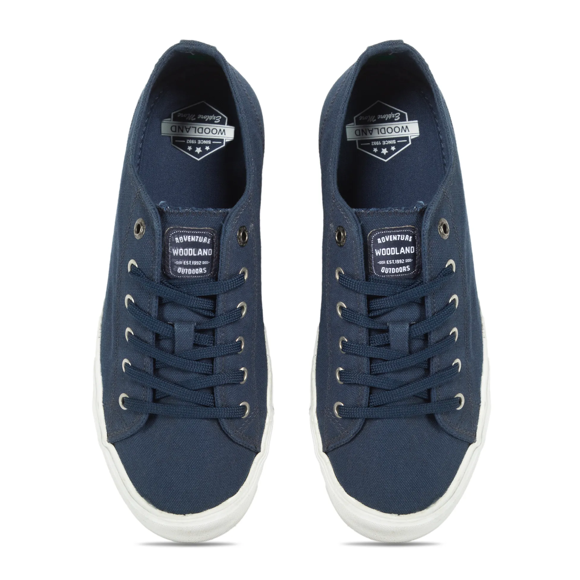 Woodland Navy Canvas Everyday Lace Casuals - Thumbnail 5