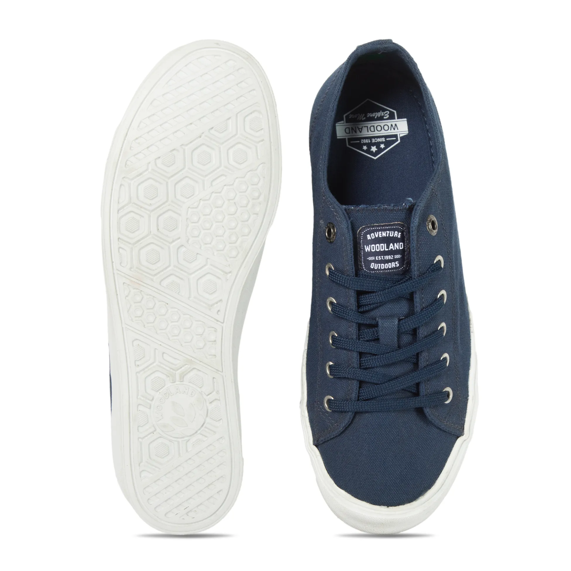 Woodland Navy Canvas Everyday Lace Casuals - Thumbnail 9
