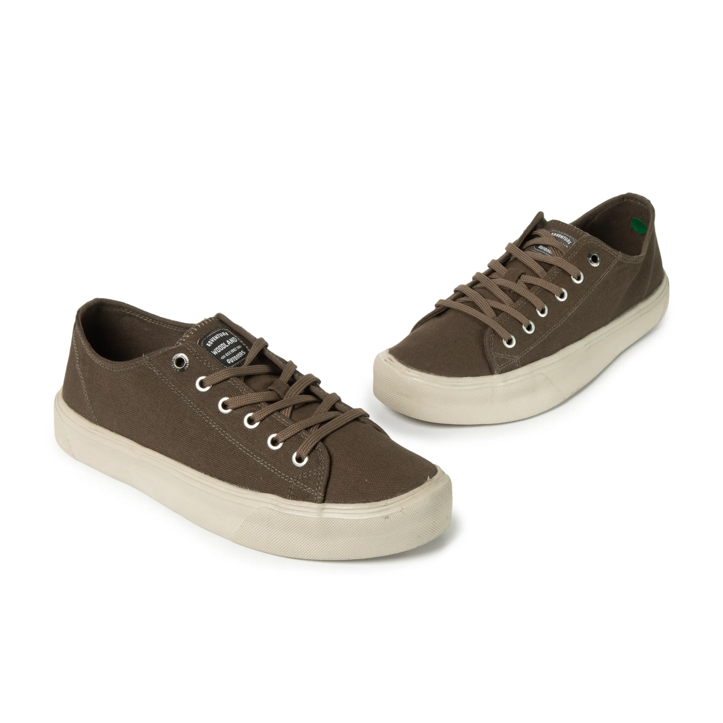 Woodland Olive Canvas Everyday Lace Casuals - Thumbnail 4