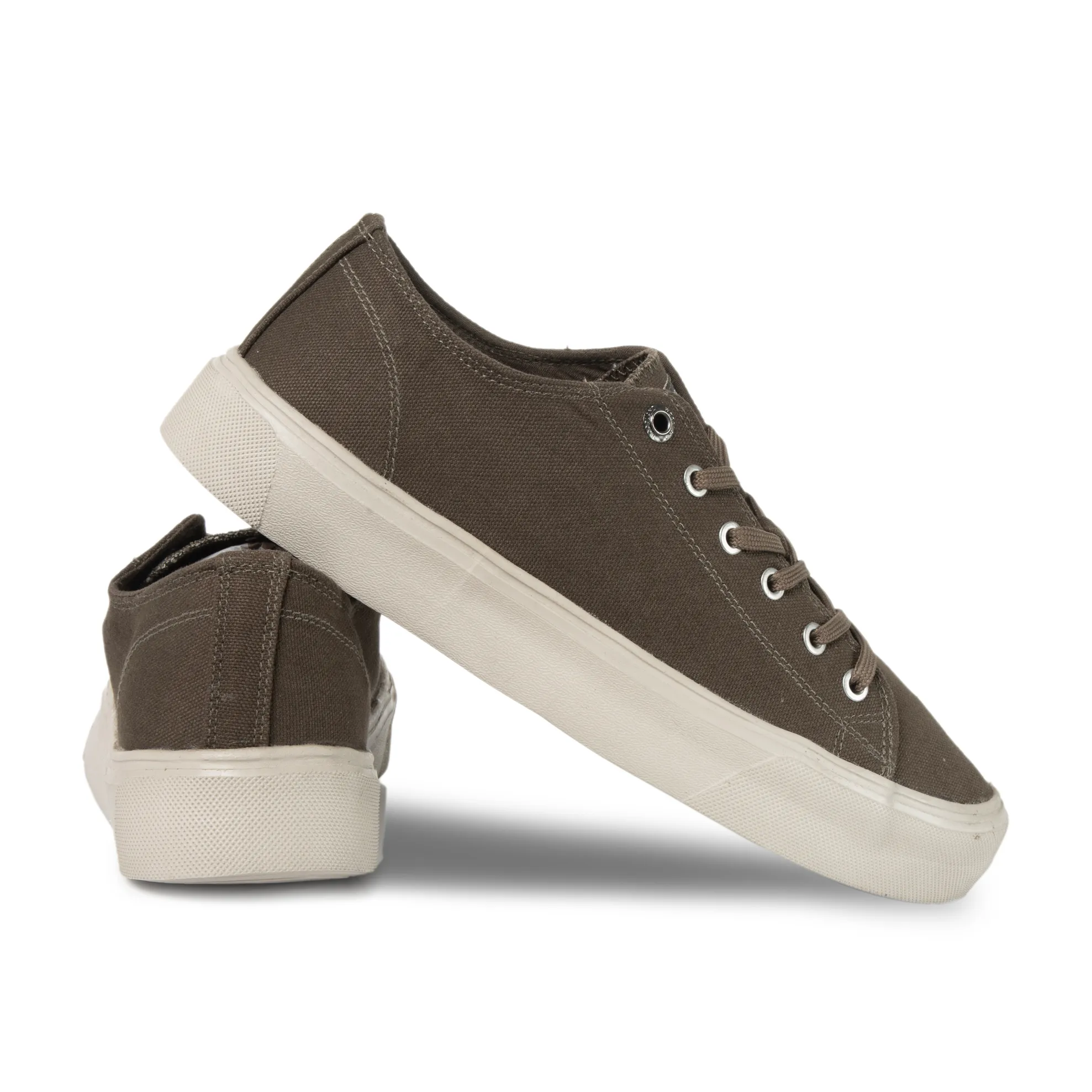 Woodland Olive Canvas Everyday Lace Casuals - Thumbnail 10