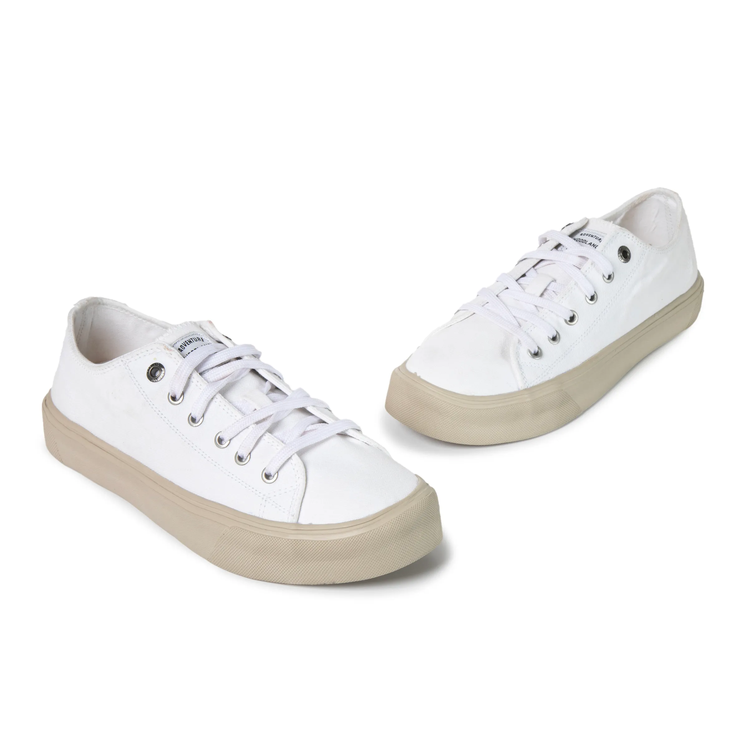 Woodland White Canvas Everyday Lace Casuals - Thumbnail 4