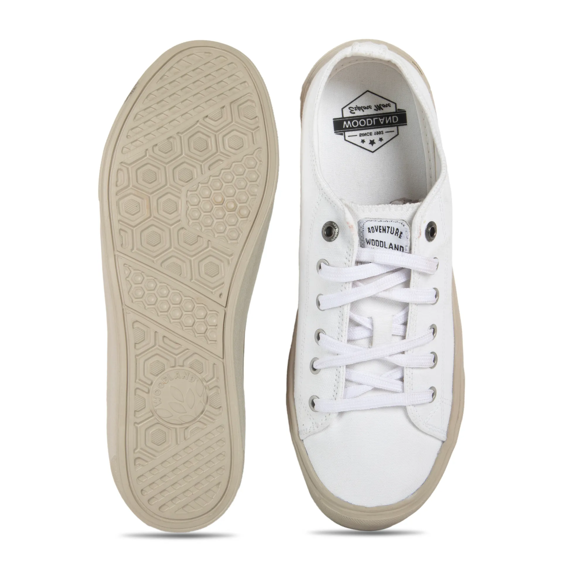 Woodland White Canvas Everyday Lace Casuals - Thumbnail 9