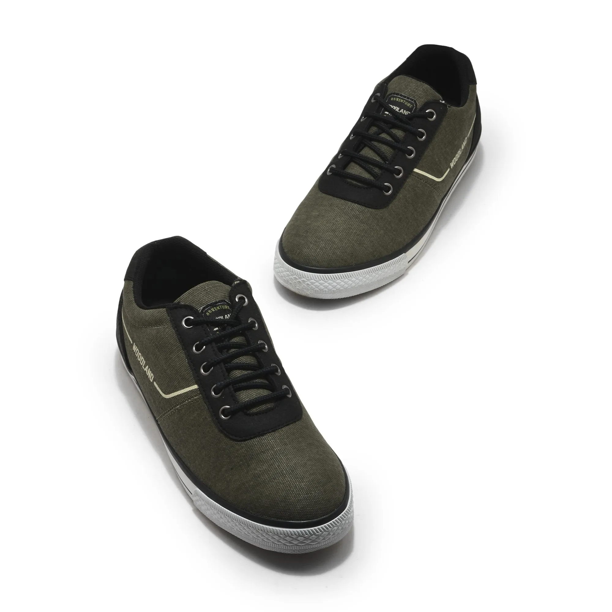 Olive green Canvas Shoe for men - Thumbnail 2