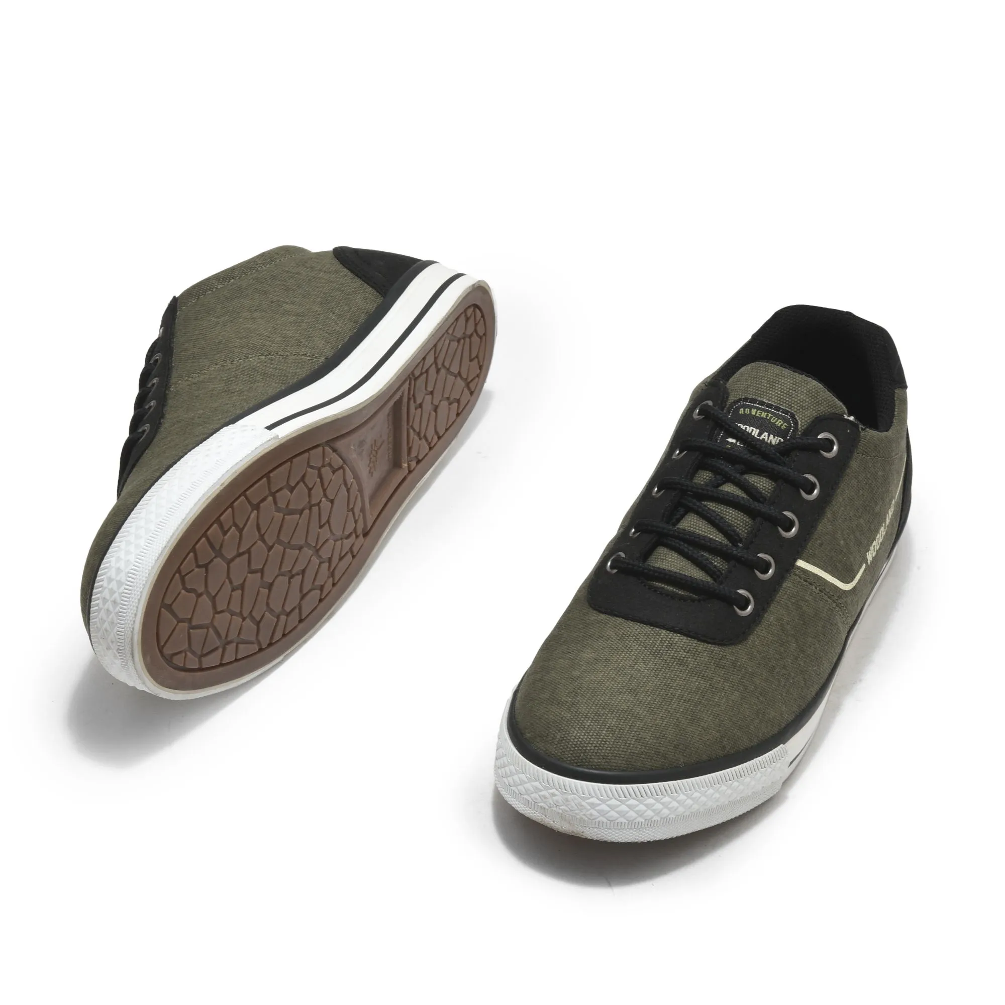 Olive green Canvas Shoe for men - Thumbnail 4