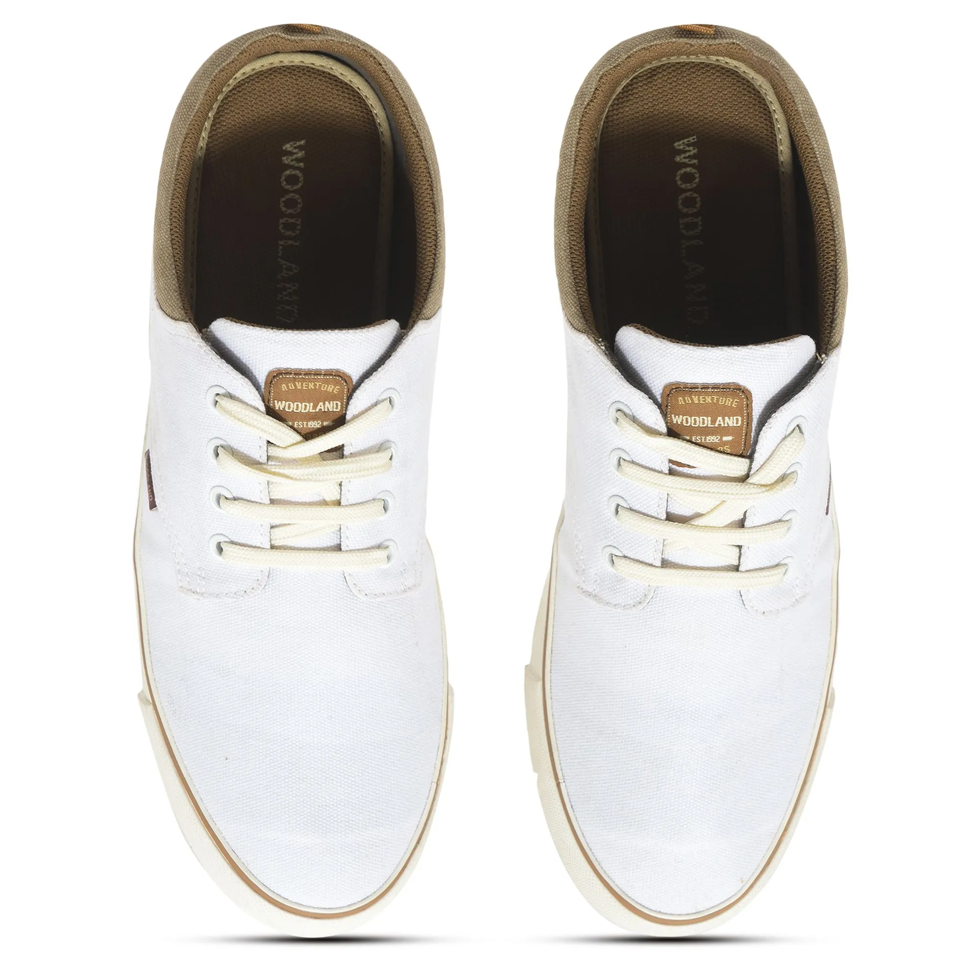 White Canvas Sneaker for Men - Thumbnail 3