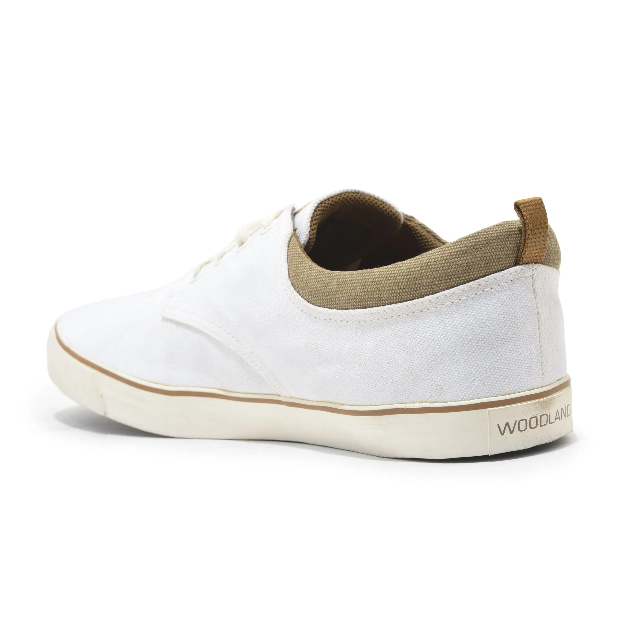White Canvas Sneaker for Men - Thumbnail 5