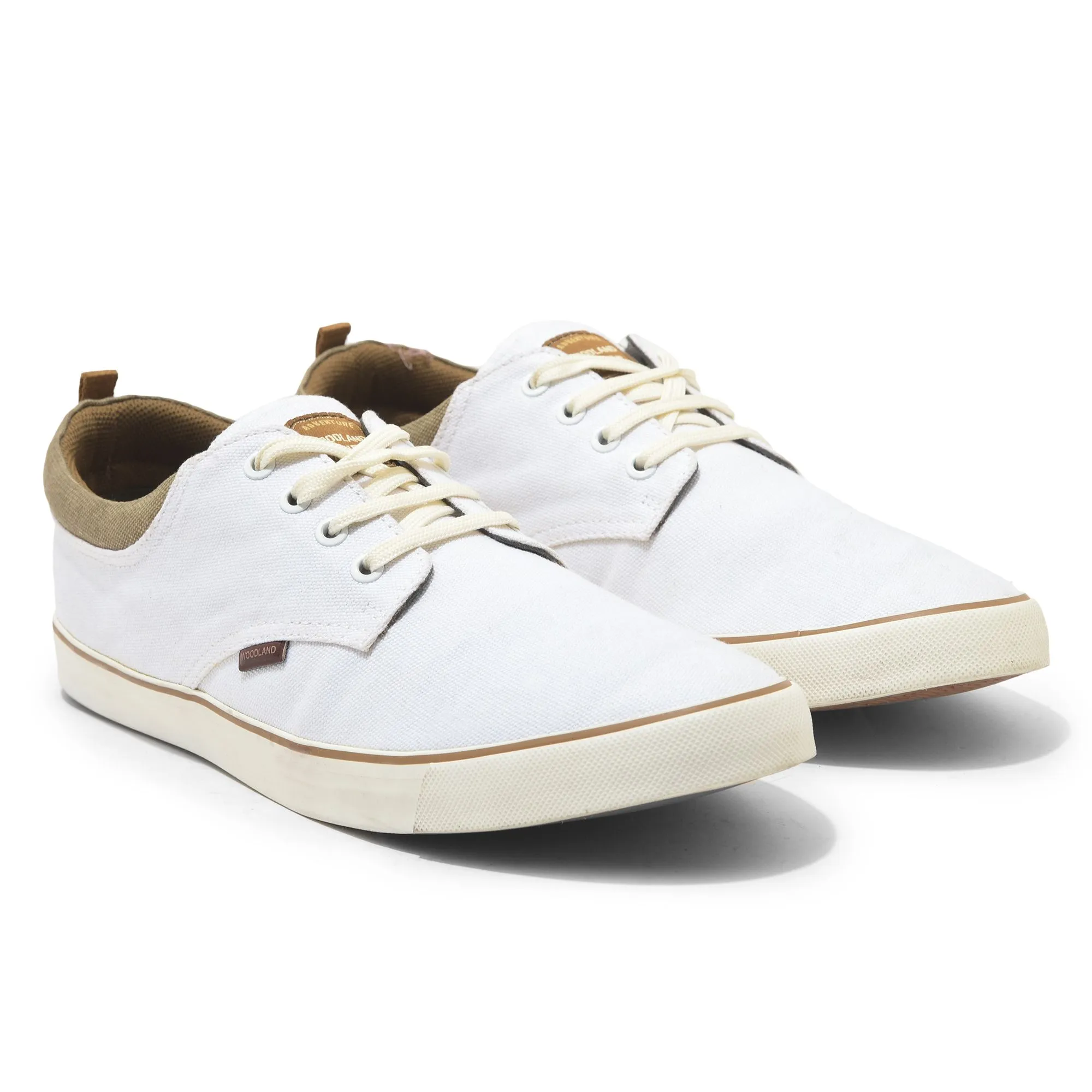 White Canvas Sneaker for Men - Thumbnail 6