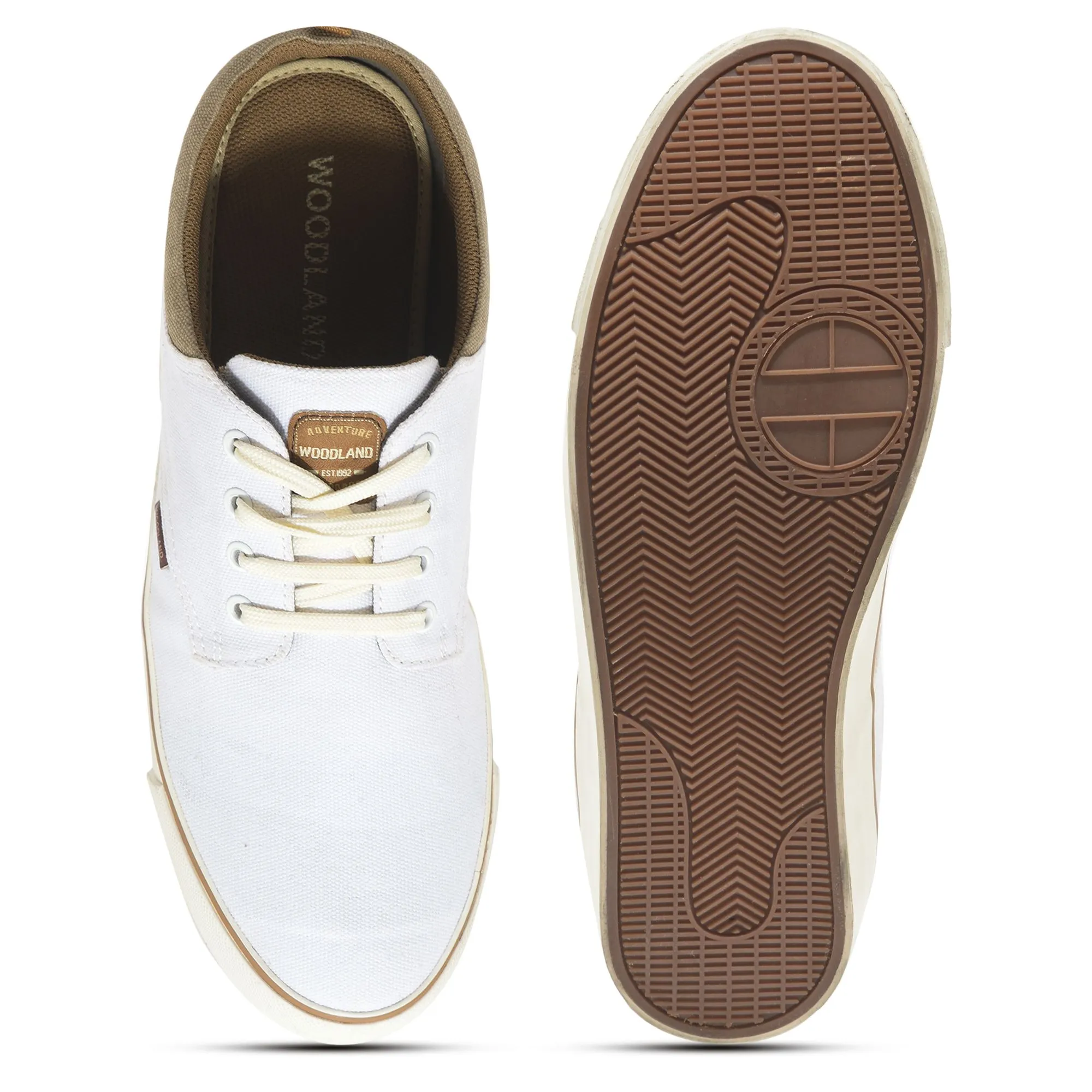 White Canvas Sneaker for Men - Thumbnail 7