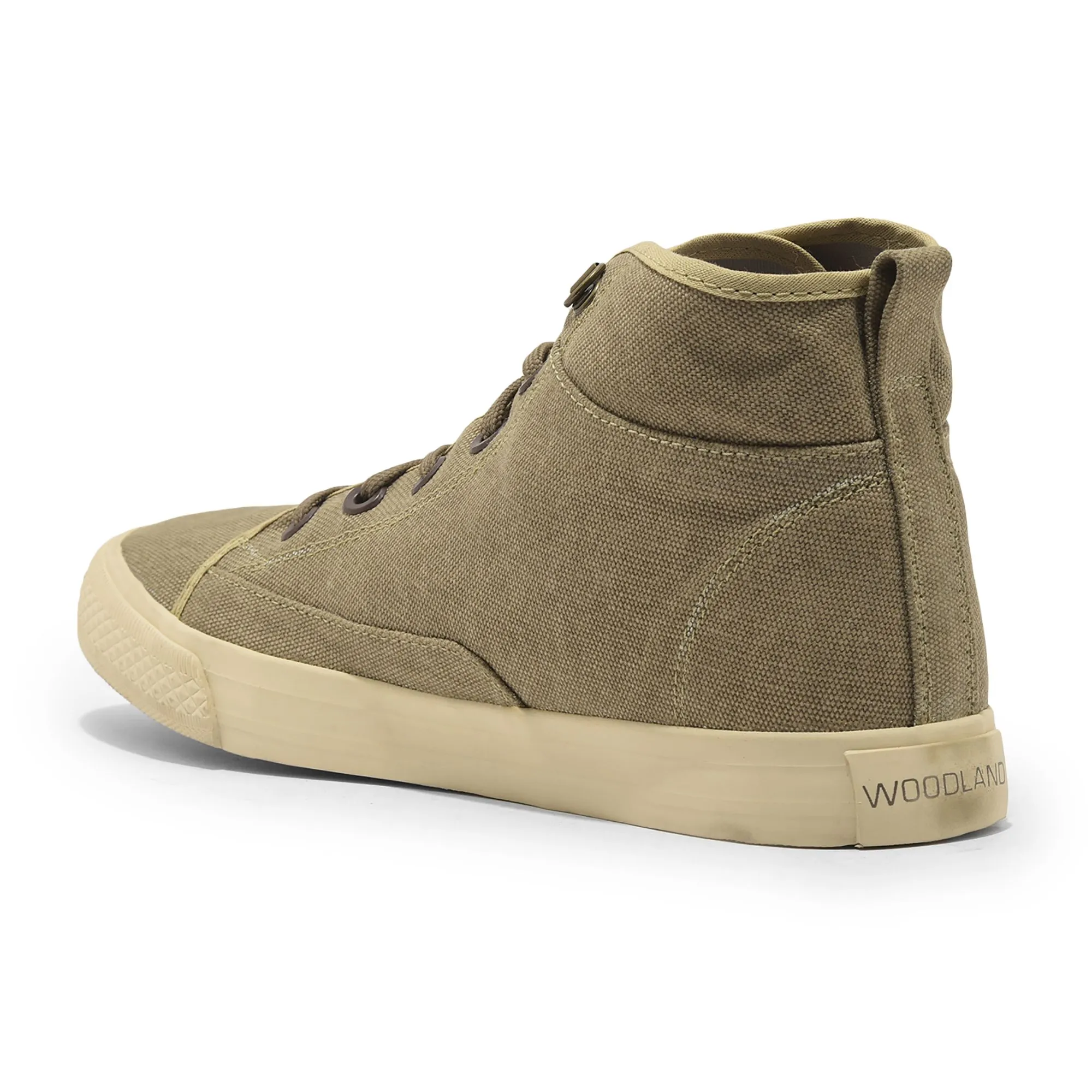 Khaki Canvas Sneaker for Men - Thumbnail 5