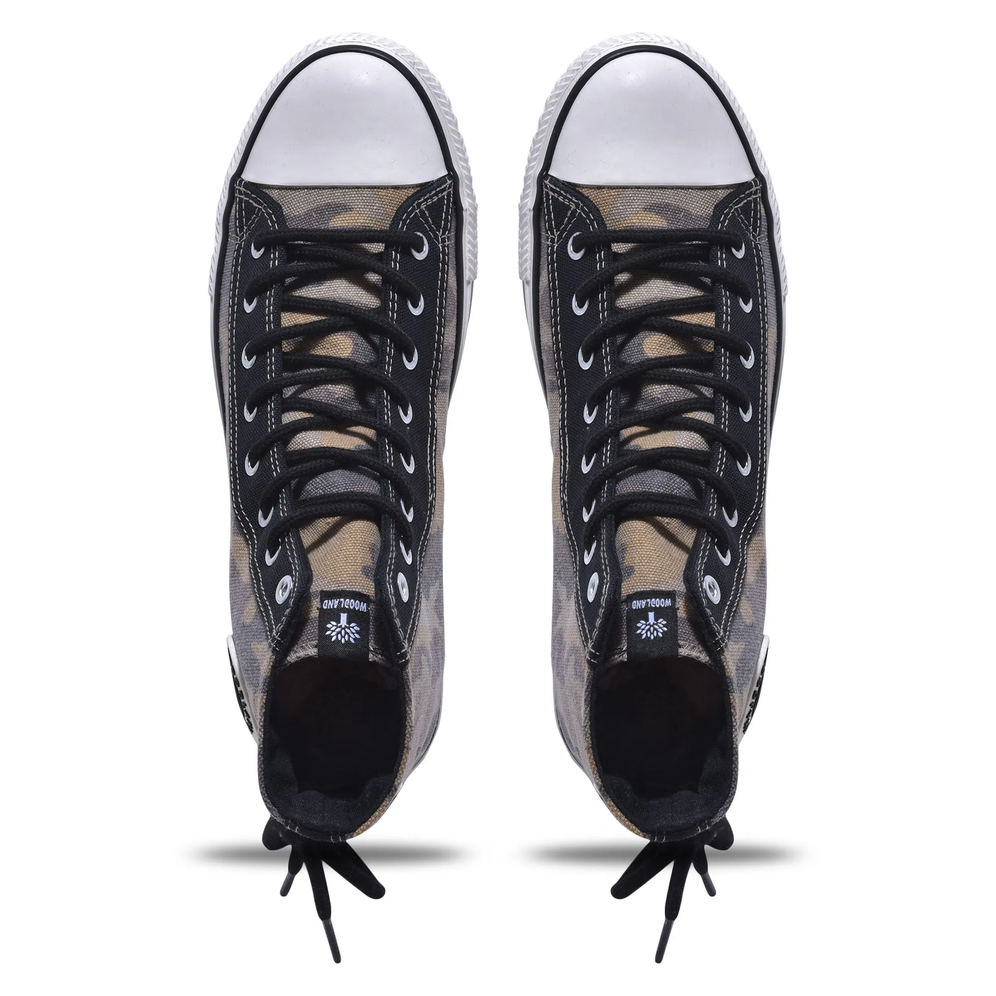 Brown high ankle canvas sneaker for men - Thumbnail 3