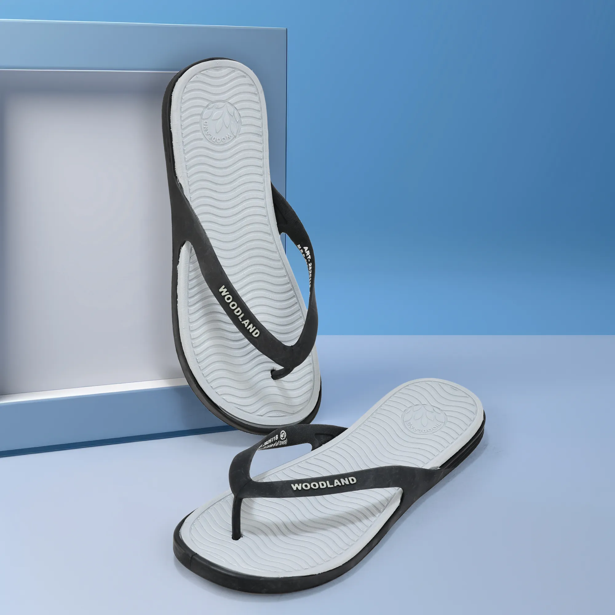 Black and Grey Flip-flop for men - Thumbnail 9