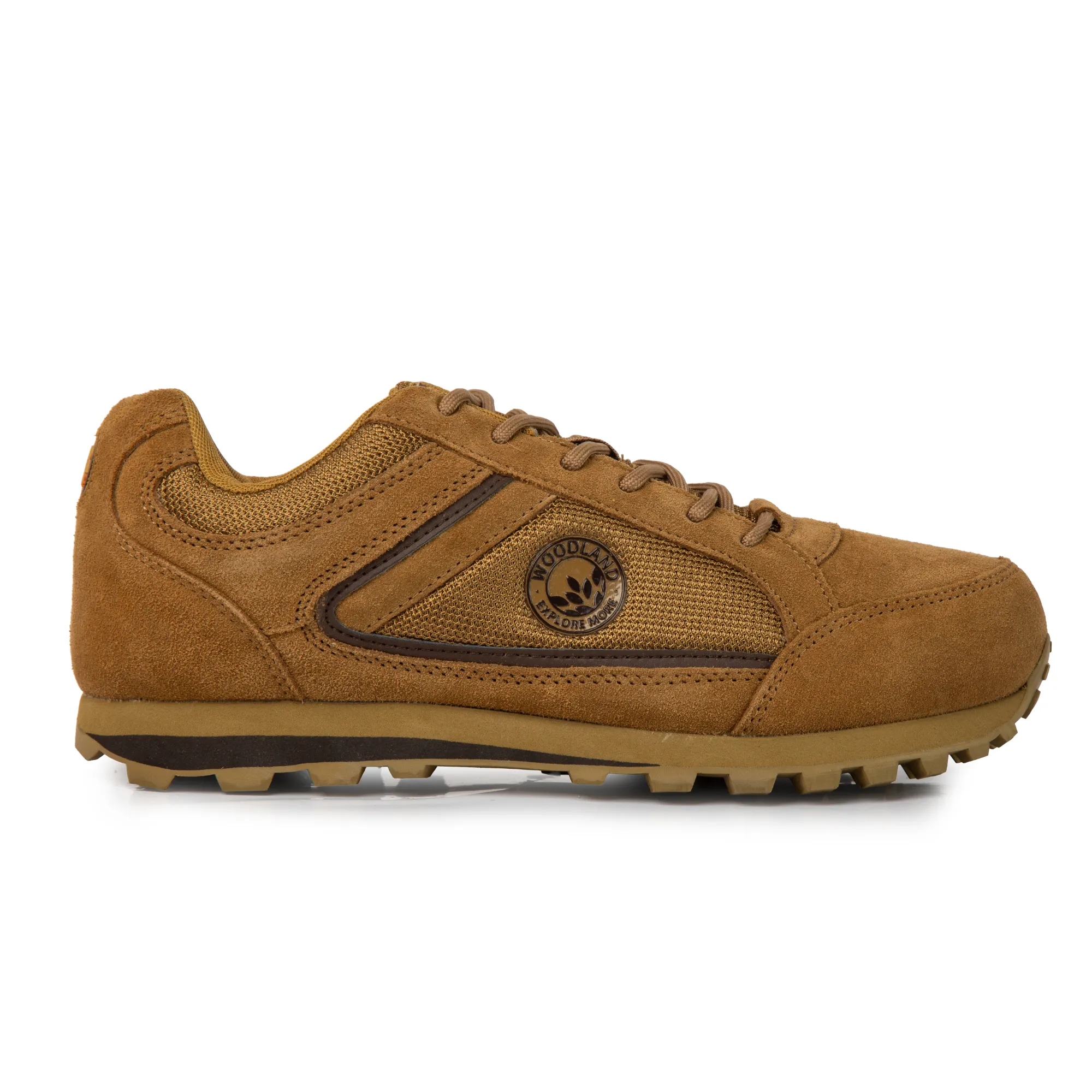 Woodland Men Camel Suede Casual Jogger Shoes - Thumbnail 2