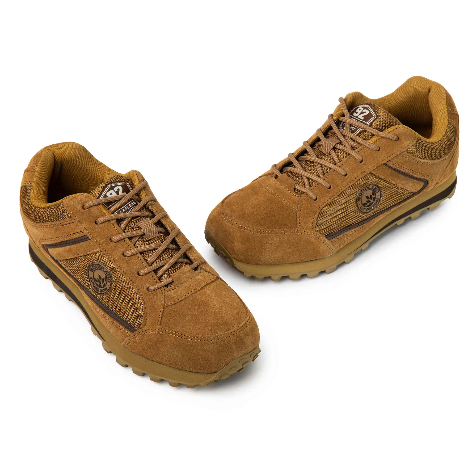 Woodland Men Camel Suede Casual Jogger Shoes - Thumbnail 3