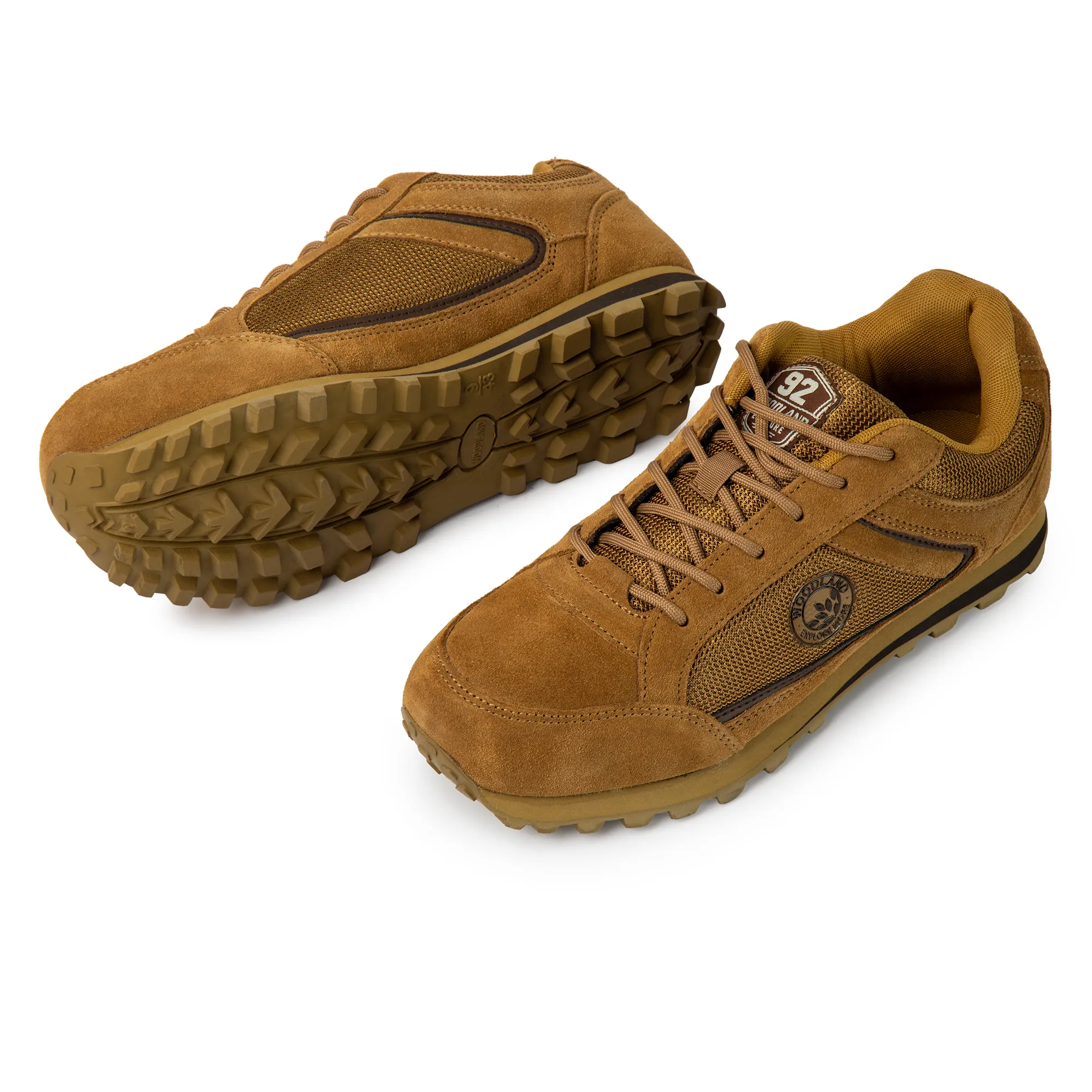 Woodland Men Camel Suede Casual Jogger Shoes - Thumbnail 6