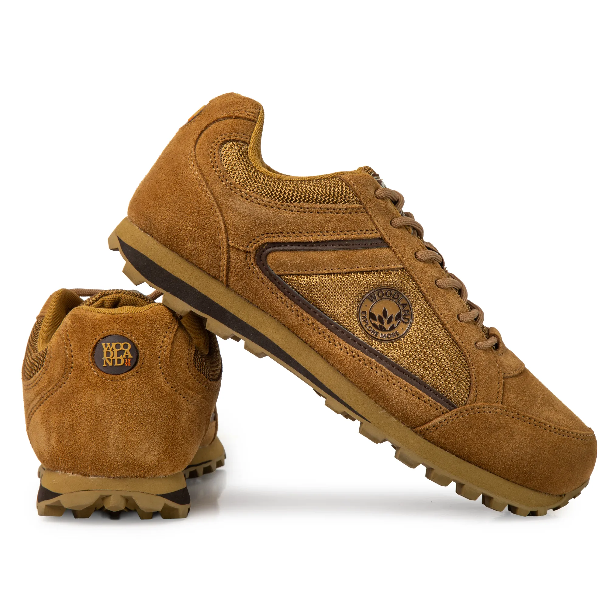 Woodland Men Camel Suede Casual Jogger Shoes - Thumbnail 9