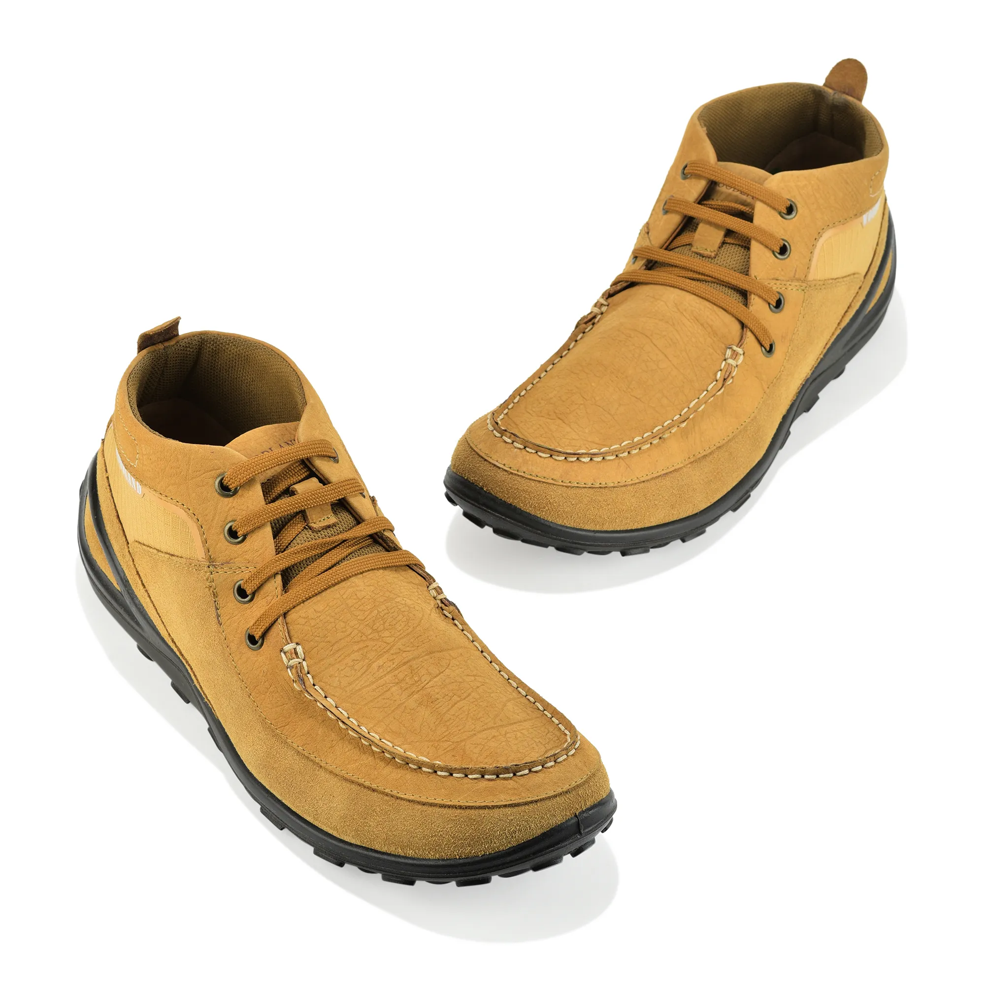 Woodland Camel Suede Lace-Up Shoes - Thumbnail 4
