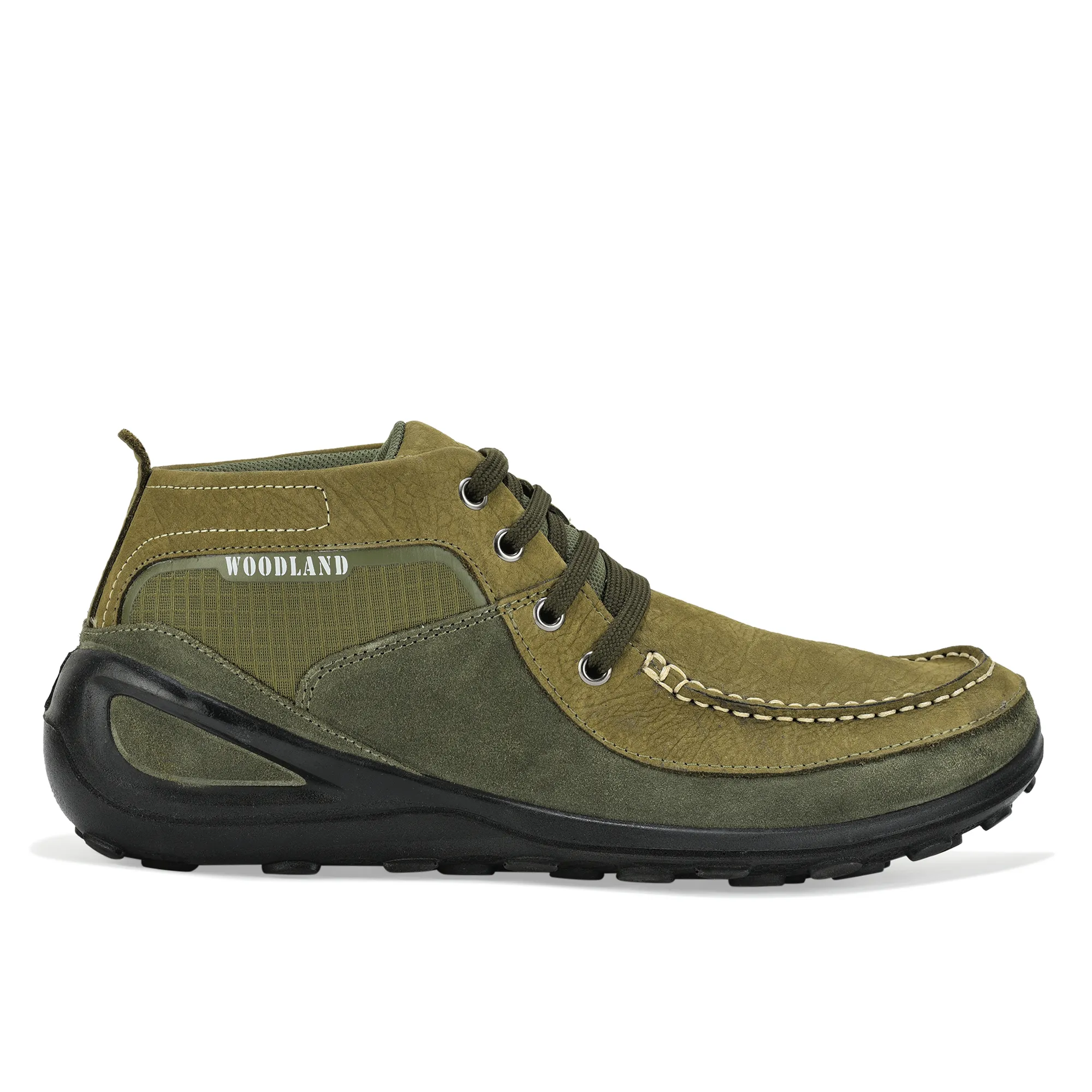 Woodland Olive Green Suede Lace-Up Shoes - Thumbnail 2
