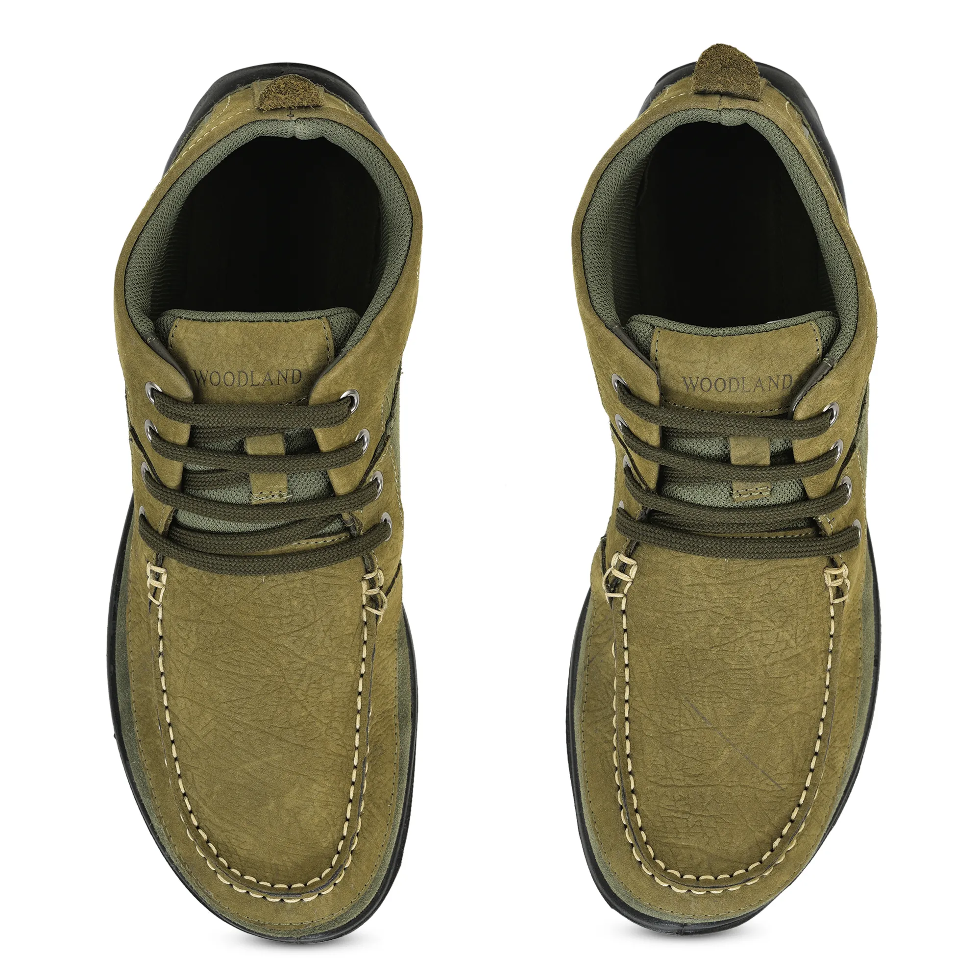 Woodland Olive Green Suede Lace-Up Shoes - Thumbnail 5