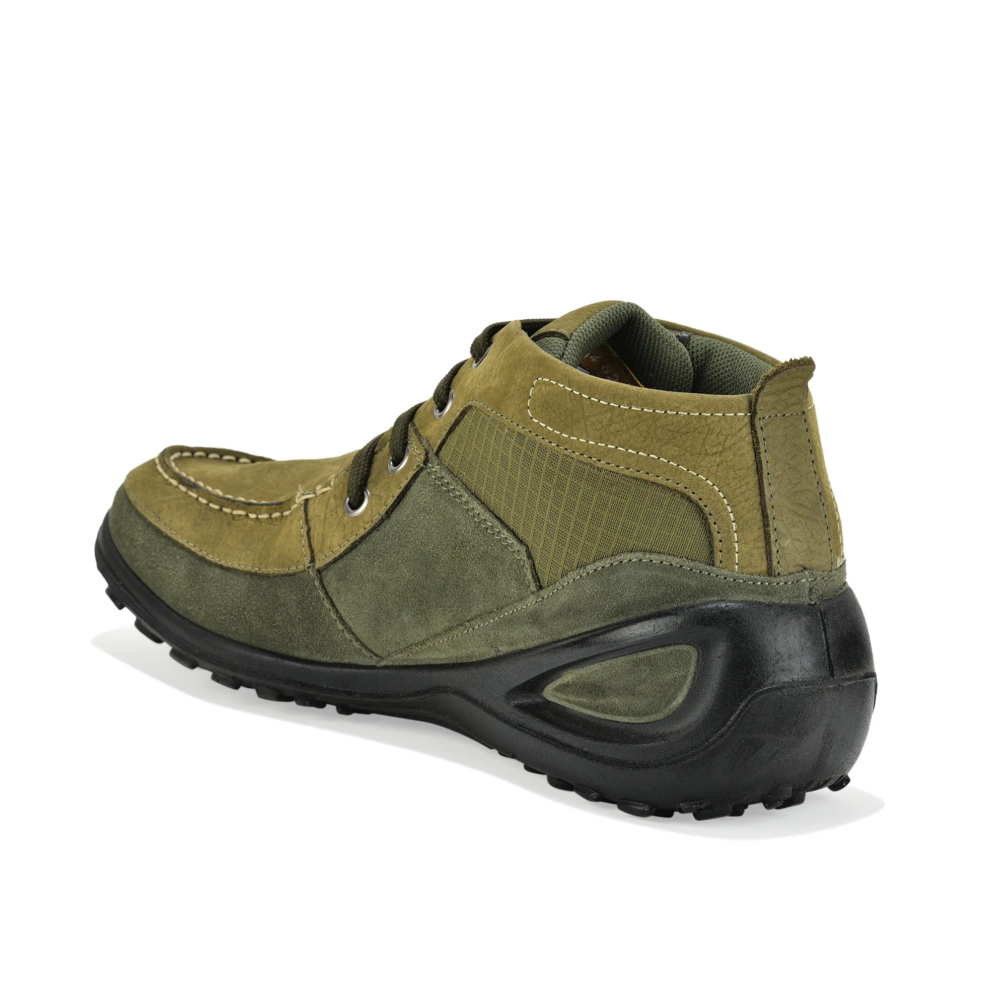 Woodland Olive Green Suede Lace-Up Shoes - Thumbnail 7