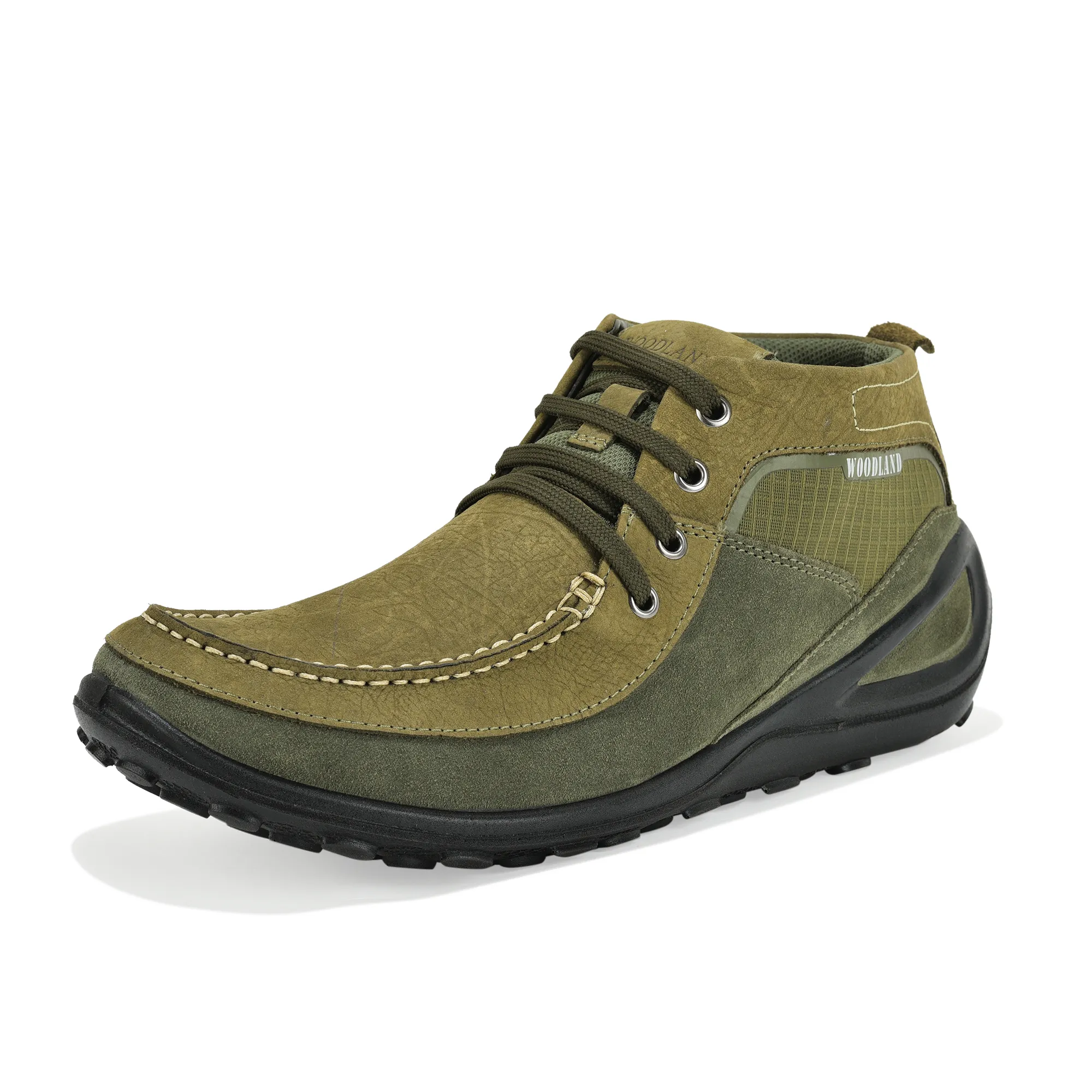 Woodland Olive Green Suede Lace-Up Shoes - Thumbnail 11