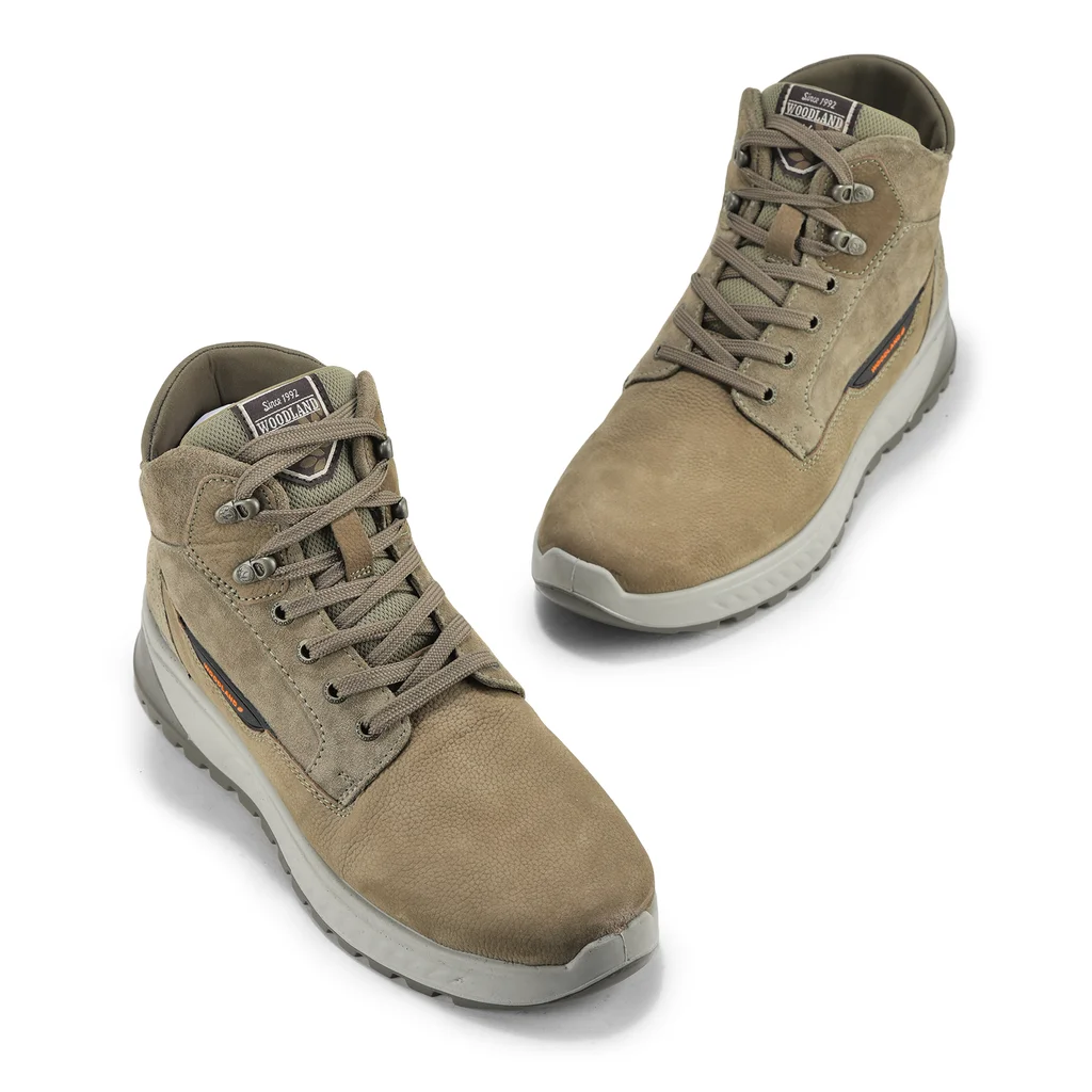 Dubai khaki Casual lace-up boots for men - Thumbnail 2