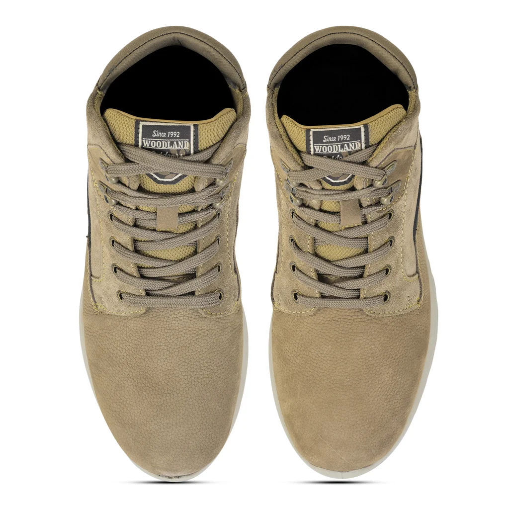 Dubai khaki Casual lace-up boots for men - Thumbnail 3