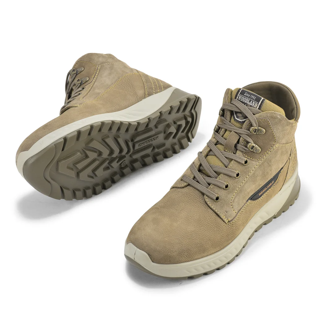 Dubai khaki Casual lace-up boots for men - Thumbnail 4