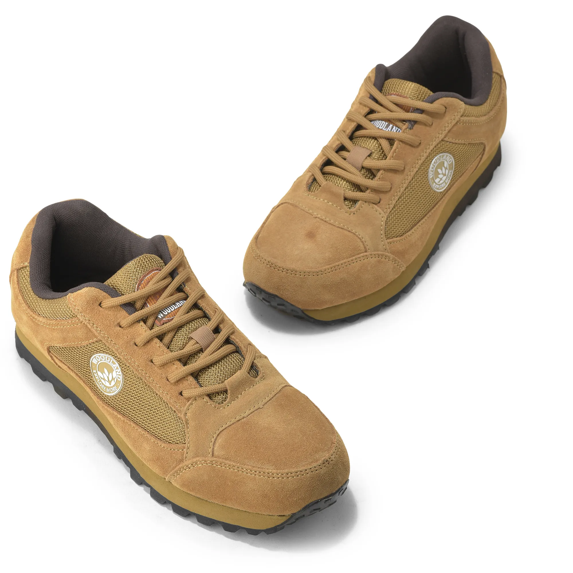 Suede Camel/Brown Joggers For Men - Thumbnail 4