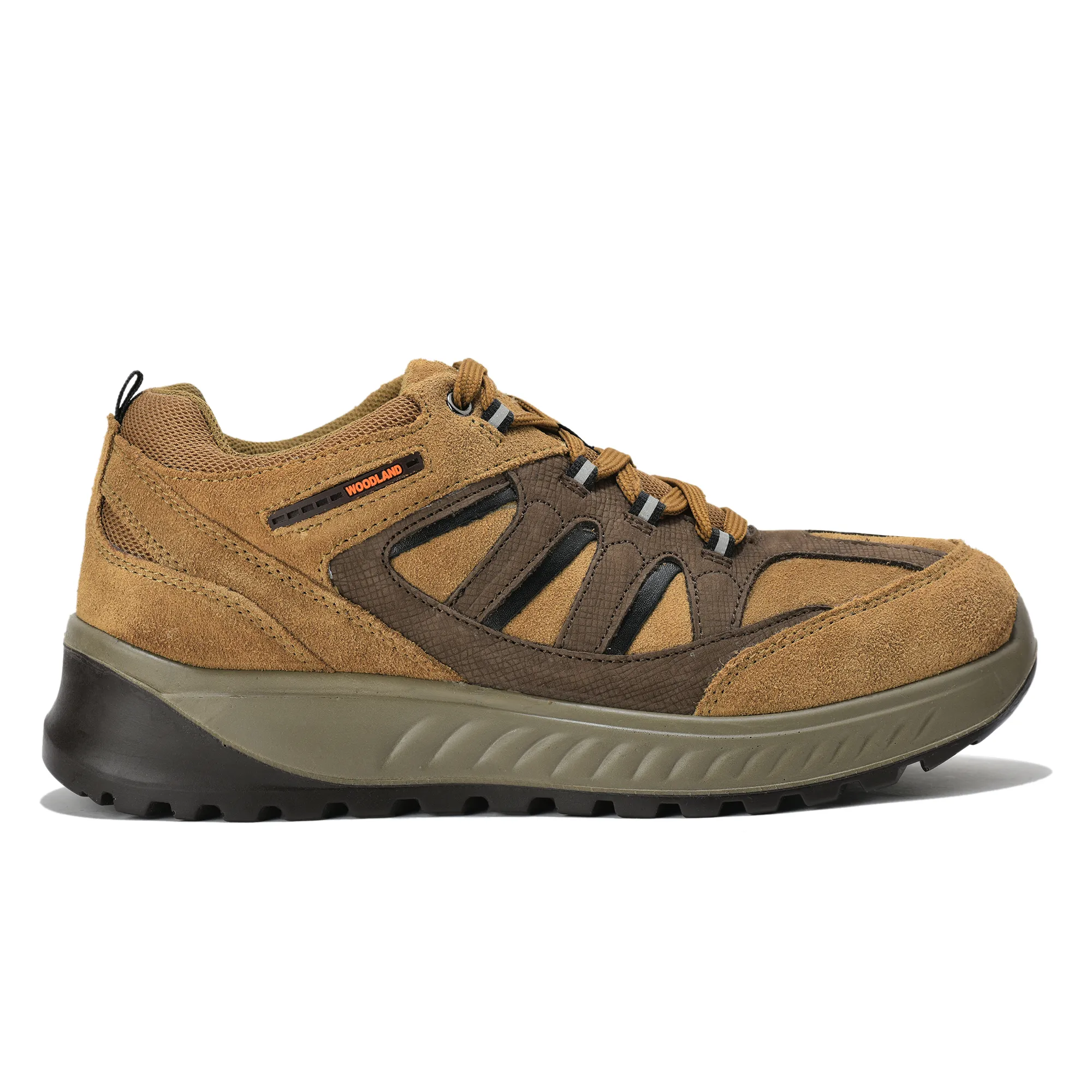 Woodland Casual Camel lace-up shoes for men - Thumbnail 2