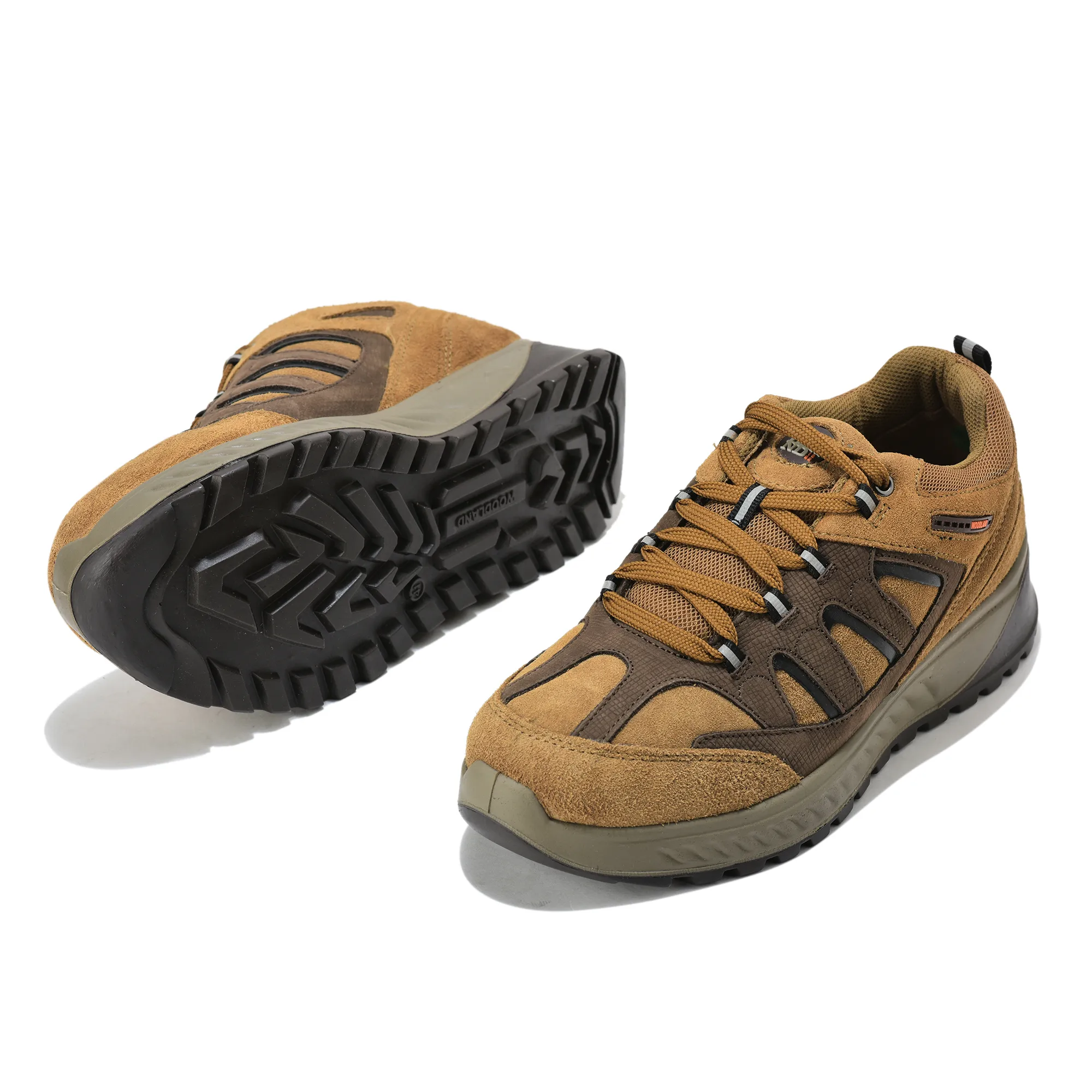 Woodland Casual Camel lace-up shoes for men - Thumbnail 6