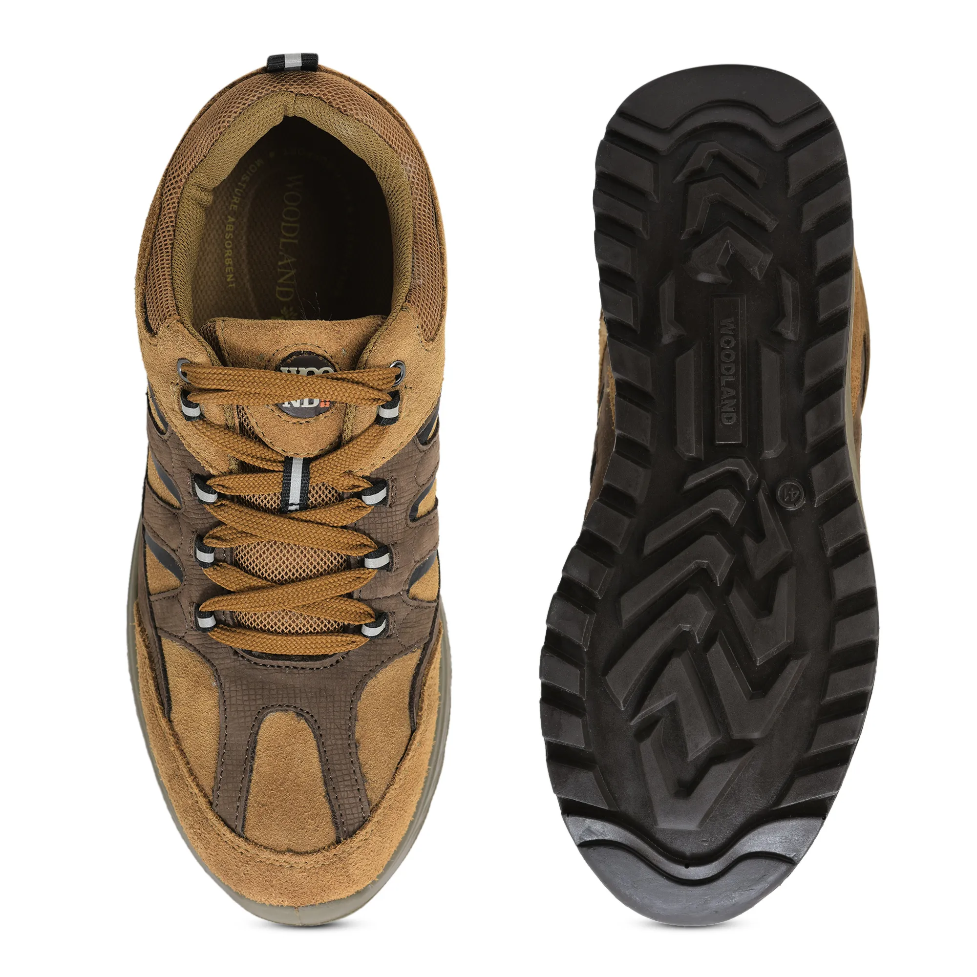 Woodland Casual Camel lace-up shoes for men - Thumbnail 9