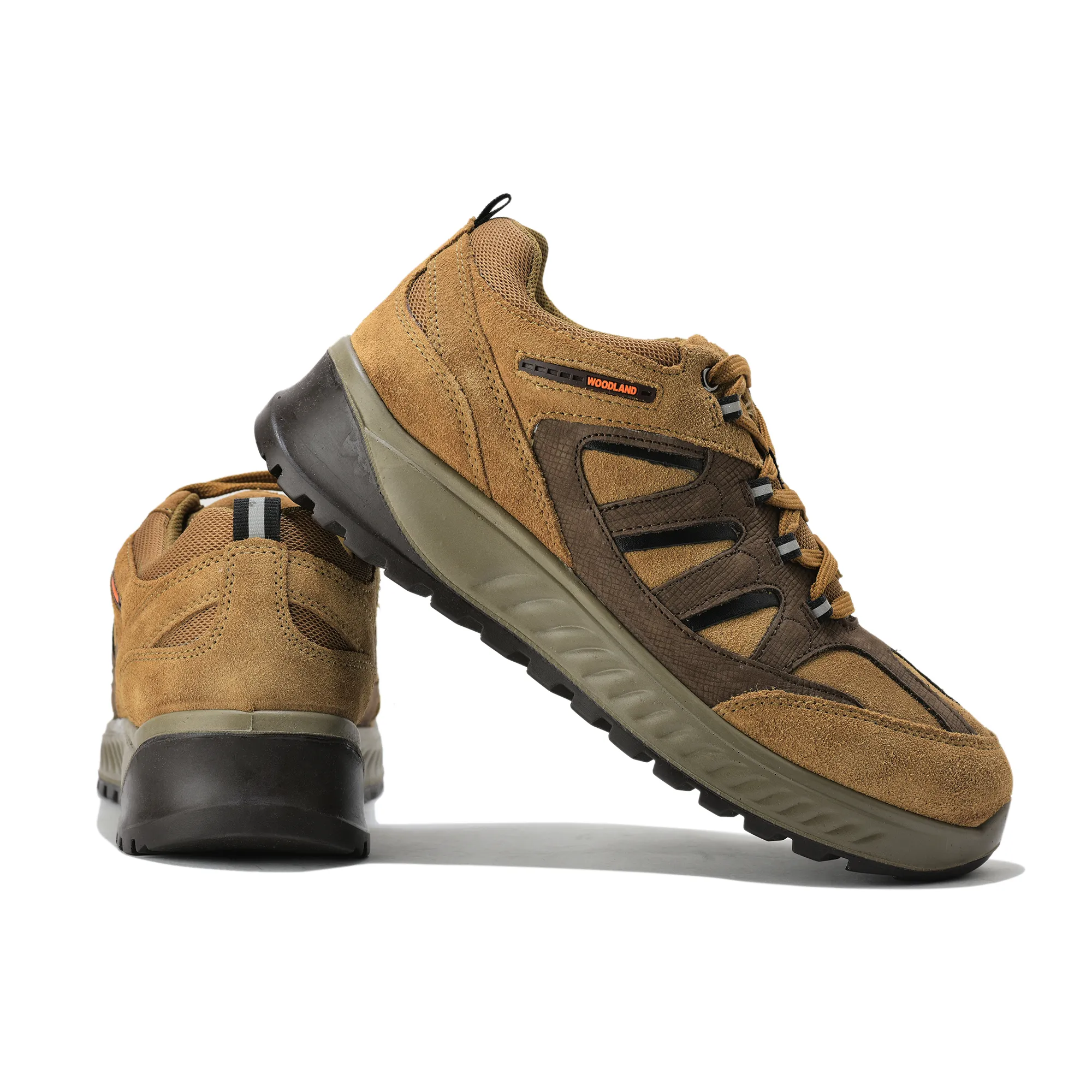 Woodland Casual Camel lace-up shoes for men - Thumbnail 10