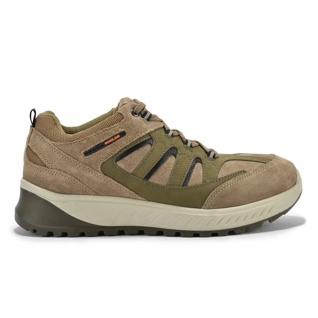 Woodland Casual Dubai Khaki lace-up shoes for men - Thumbnail 1