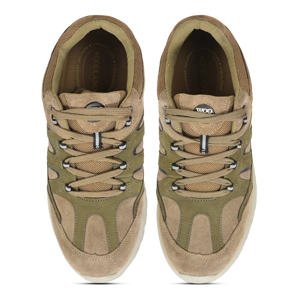 Woodland Casual Dubai Khaki lace-up shoes for men - Thumbnail 3