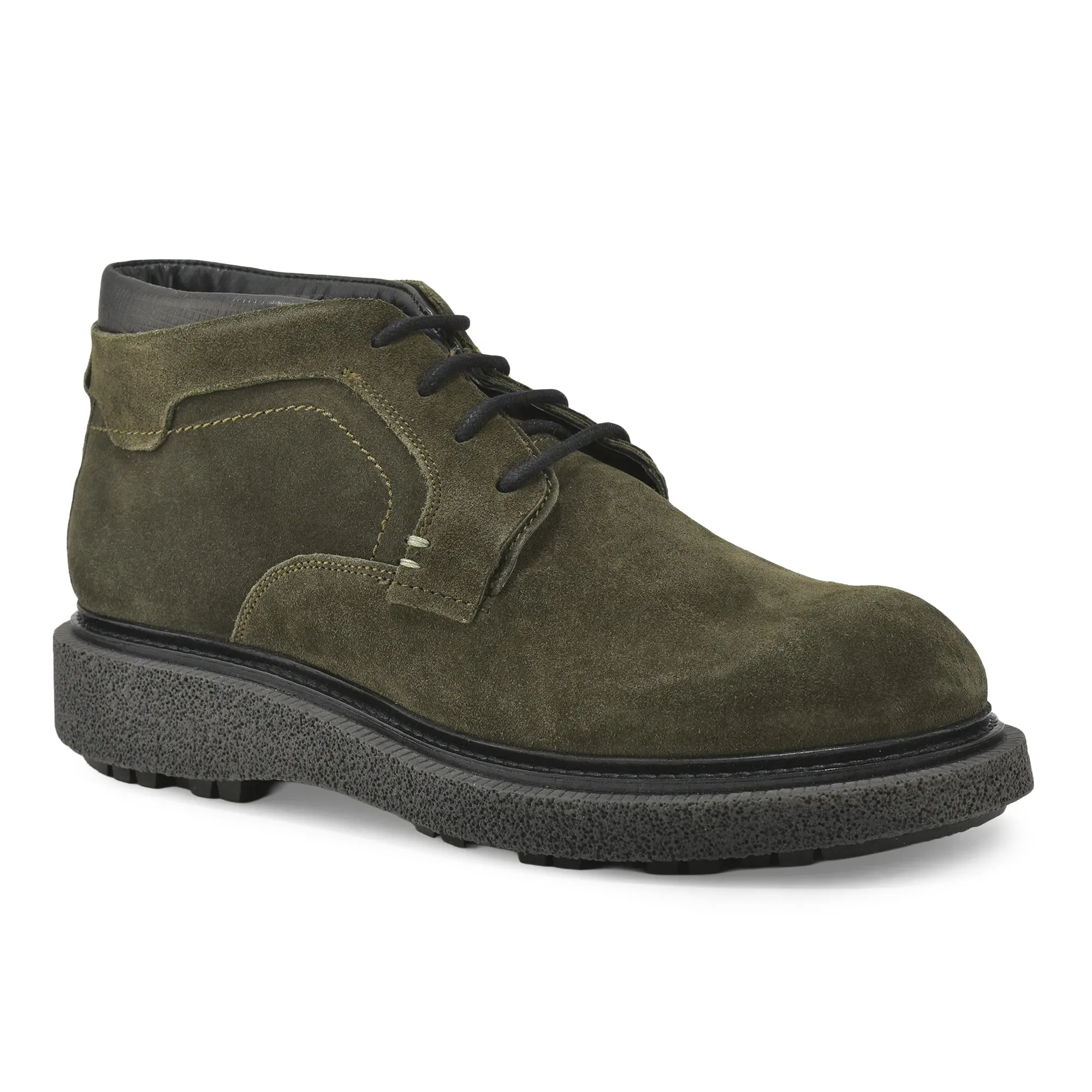 Olive Green Boots For Men - Thumbnail 3