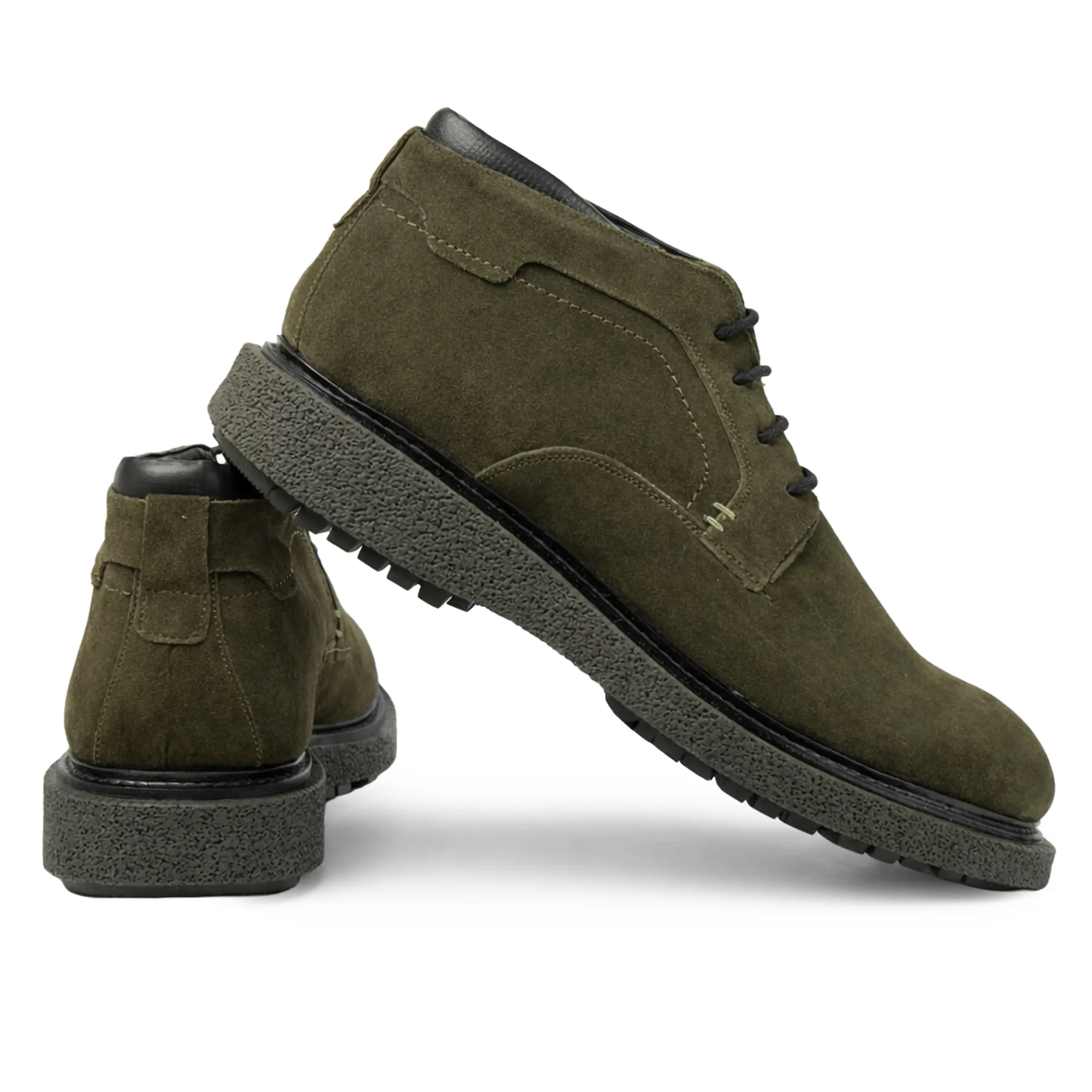 Olive Green Boots For Men - Thumbnail 10