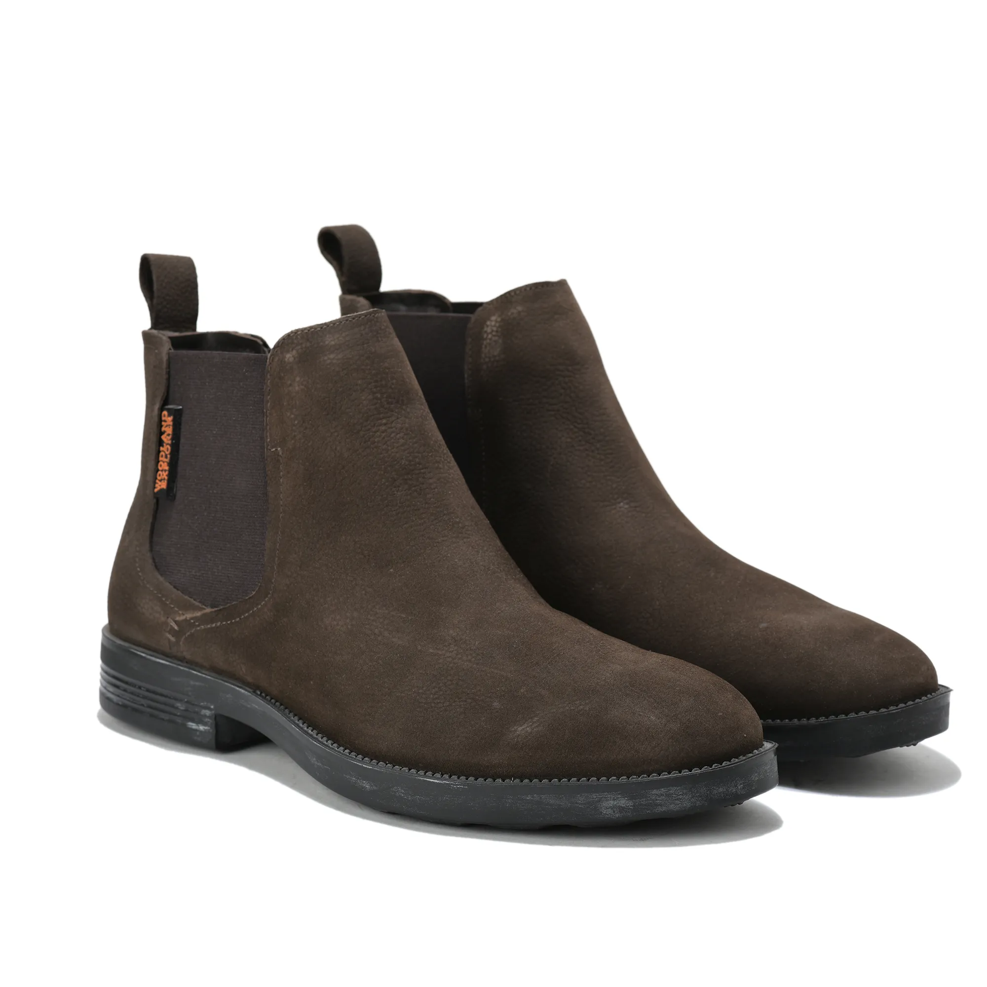 Woodland Men Brown Suede Chelsea Boots - Thumbnail 8