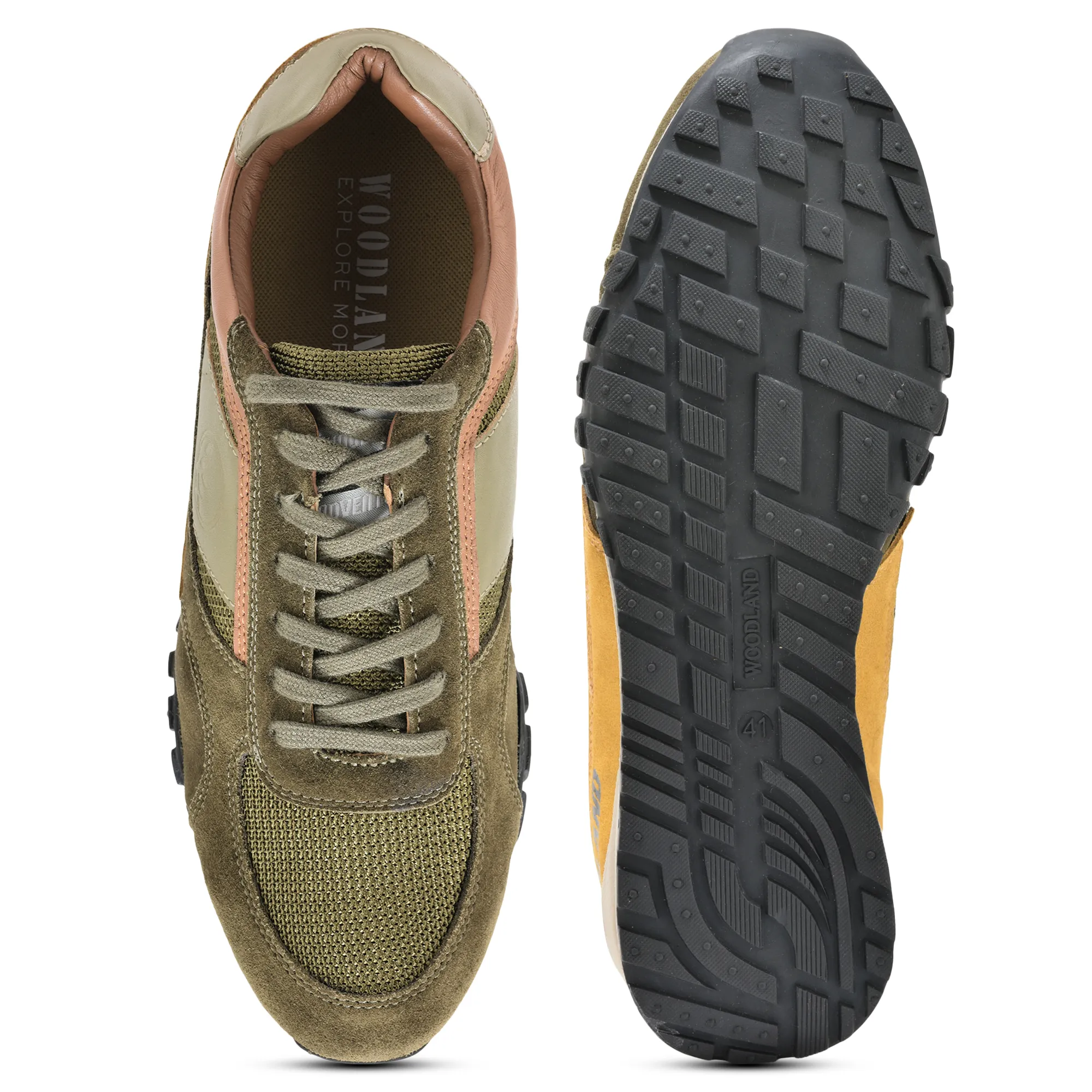 Woodland Olive Men Casual Lace-up - Thumbnail 8