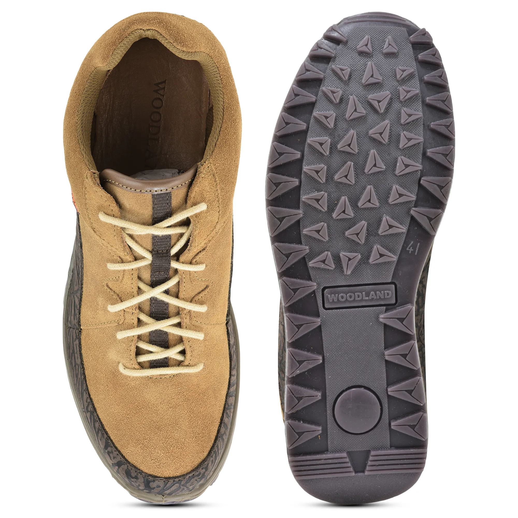 Woodland Rugged Camel Men Suede Casual Lace-up Shoes - Thumbnail 8